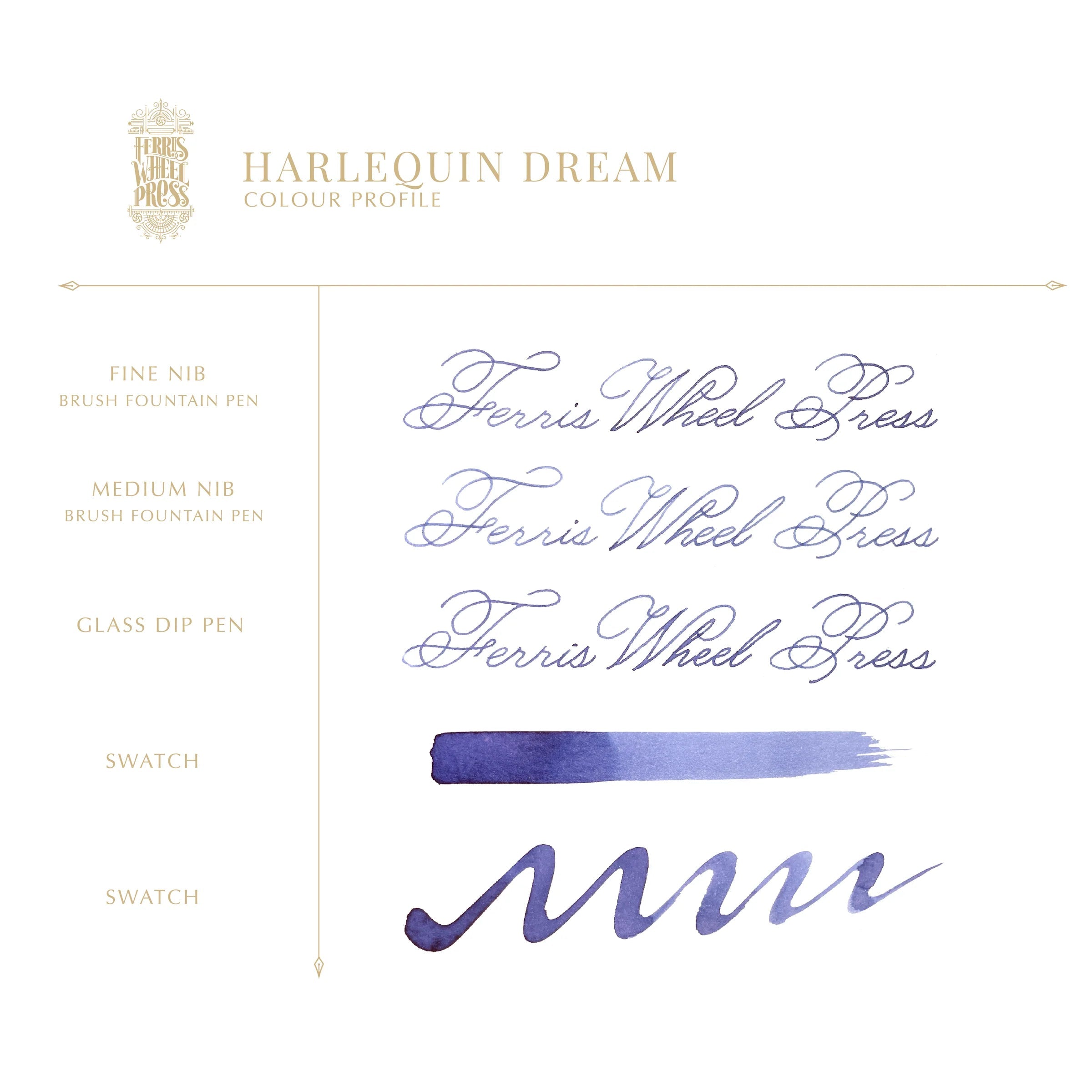 Flacon d'encre FERRIS WHEEL PRESS - Everyday Ink - Harlequin Dream (38ml) - 818351002839