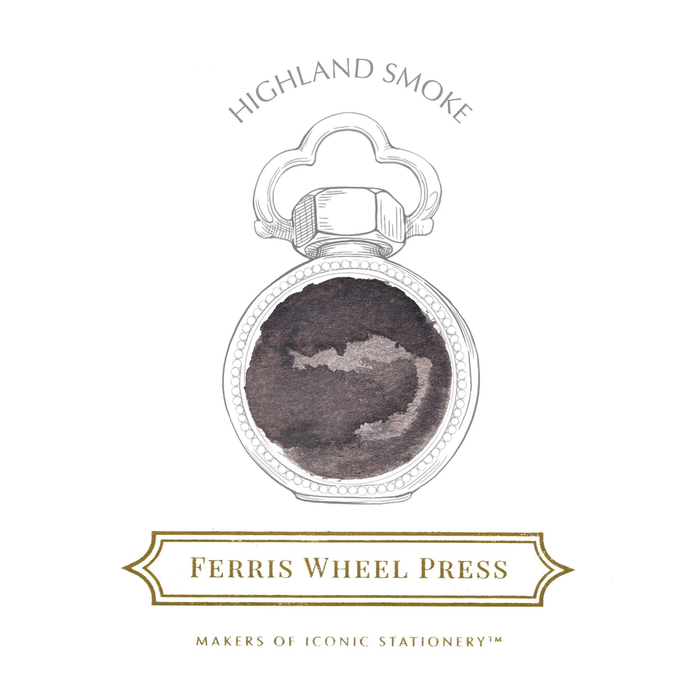 Flacon d'encre FERRIS WHEEL PRESS - Everyday Ink - Highland Smoke (38ml) -
