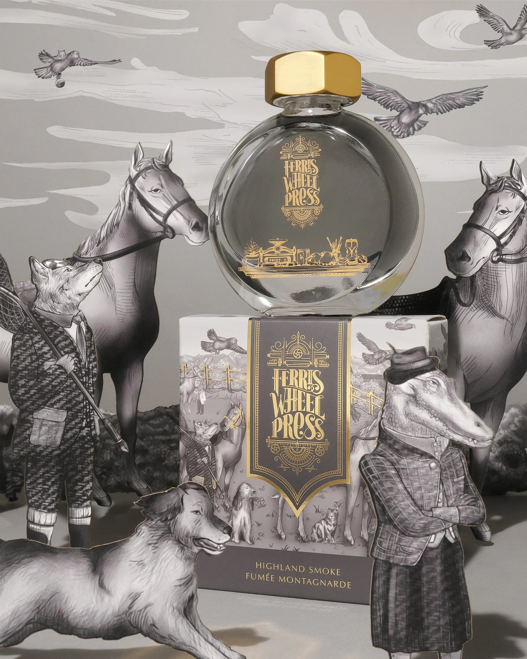 Flacon d'encre FERRIS WHEEL PRESS - Everyday Ink - Highland Smoke (38ml) -
