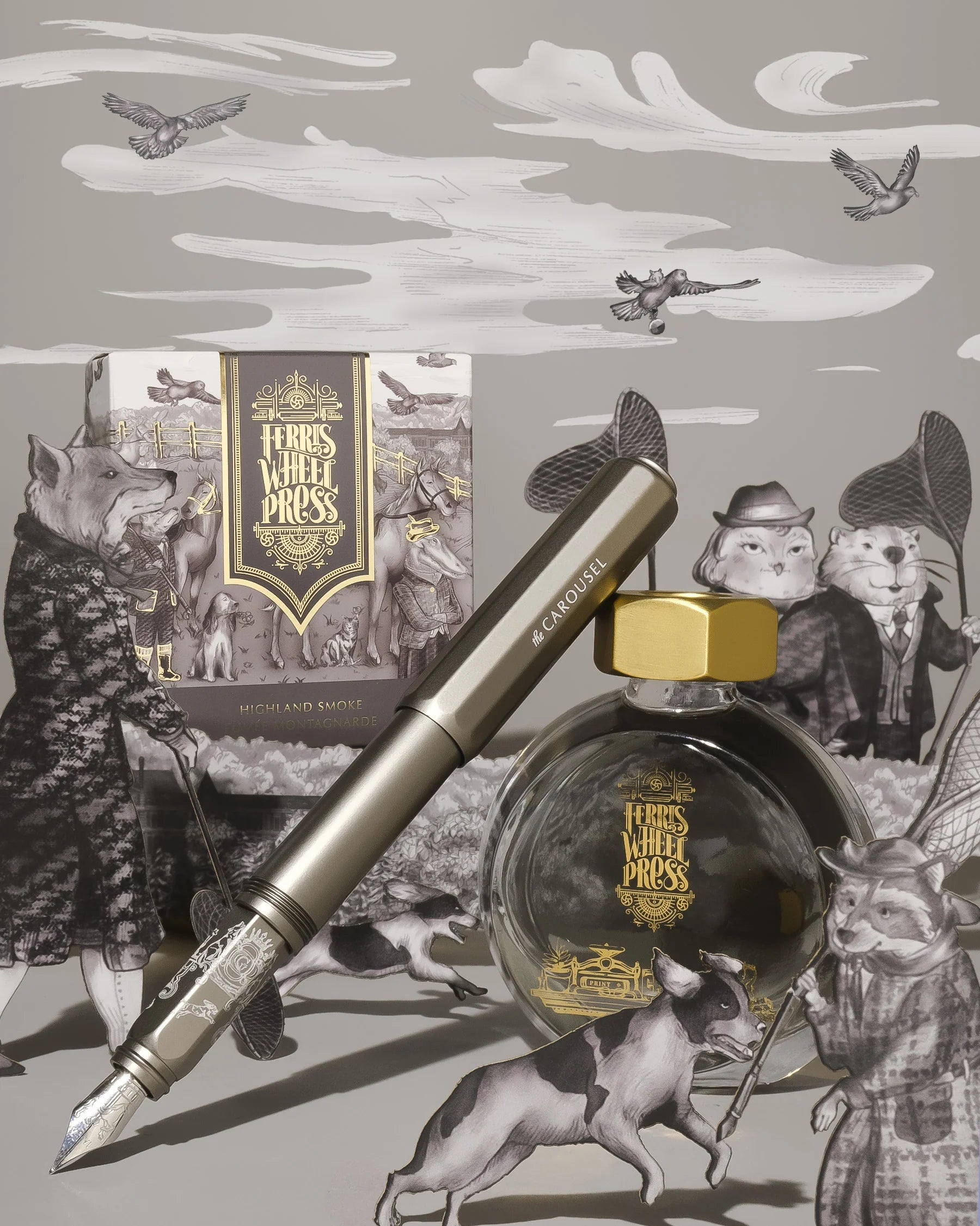 Flacon d'encre FERRIS WHEEL PRESS - Everyday Ink - Highland Smoke (38ml) -