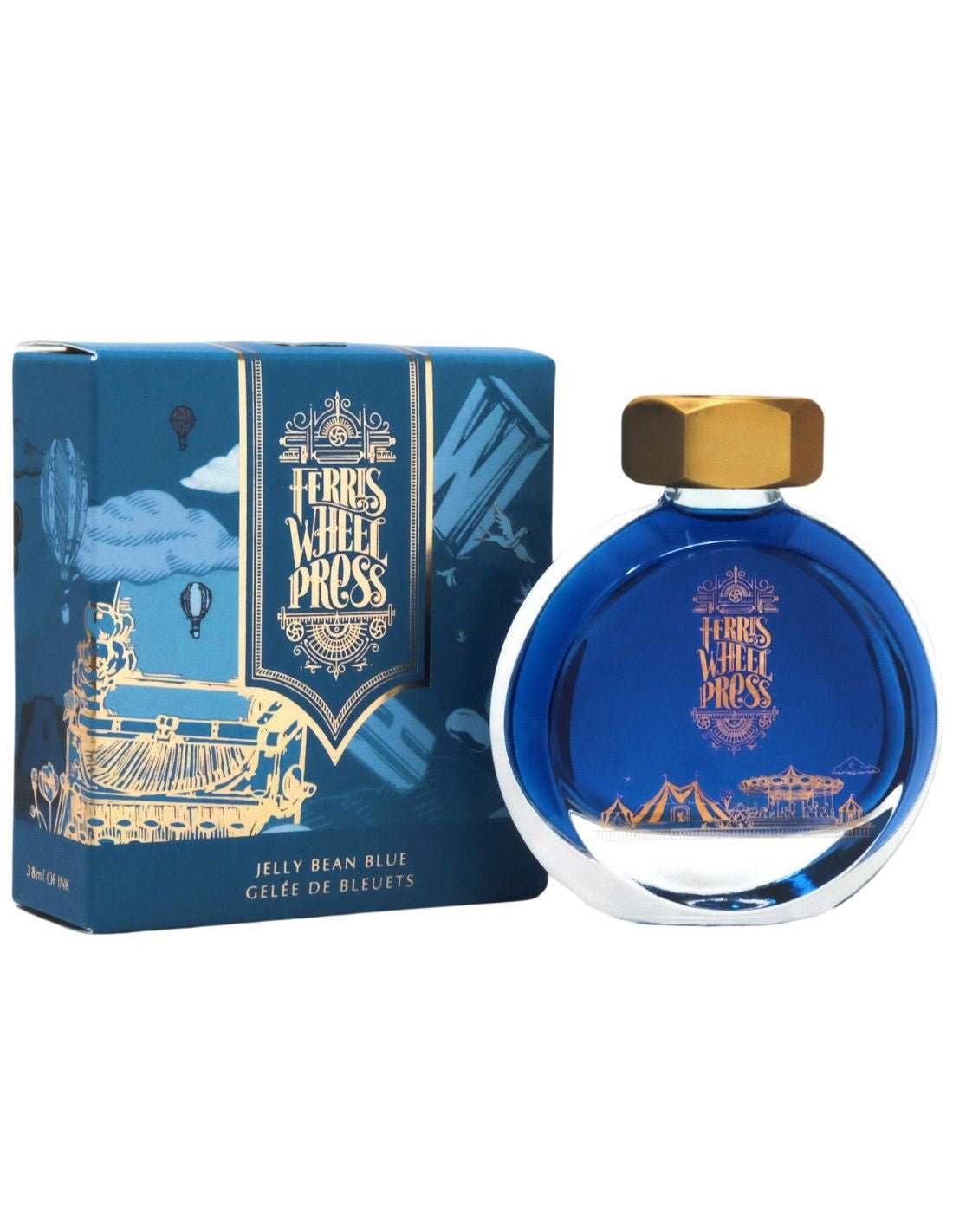 Flacon d'encre FERRIS WHEEL PRESS - Everyday Ink - Jelly Bean Blue (38ml) - 850025001199