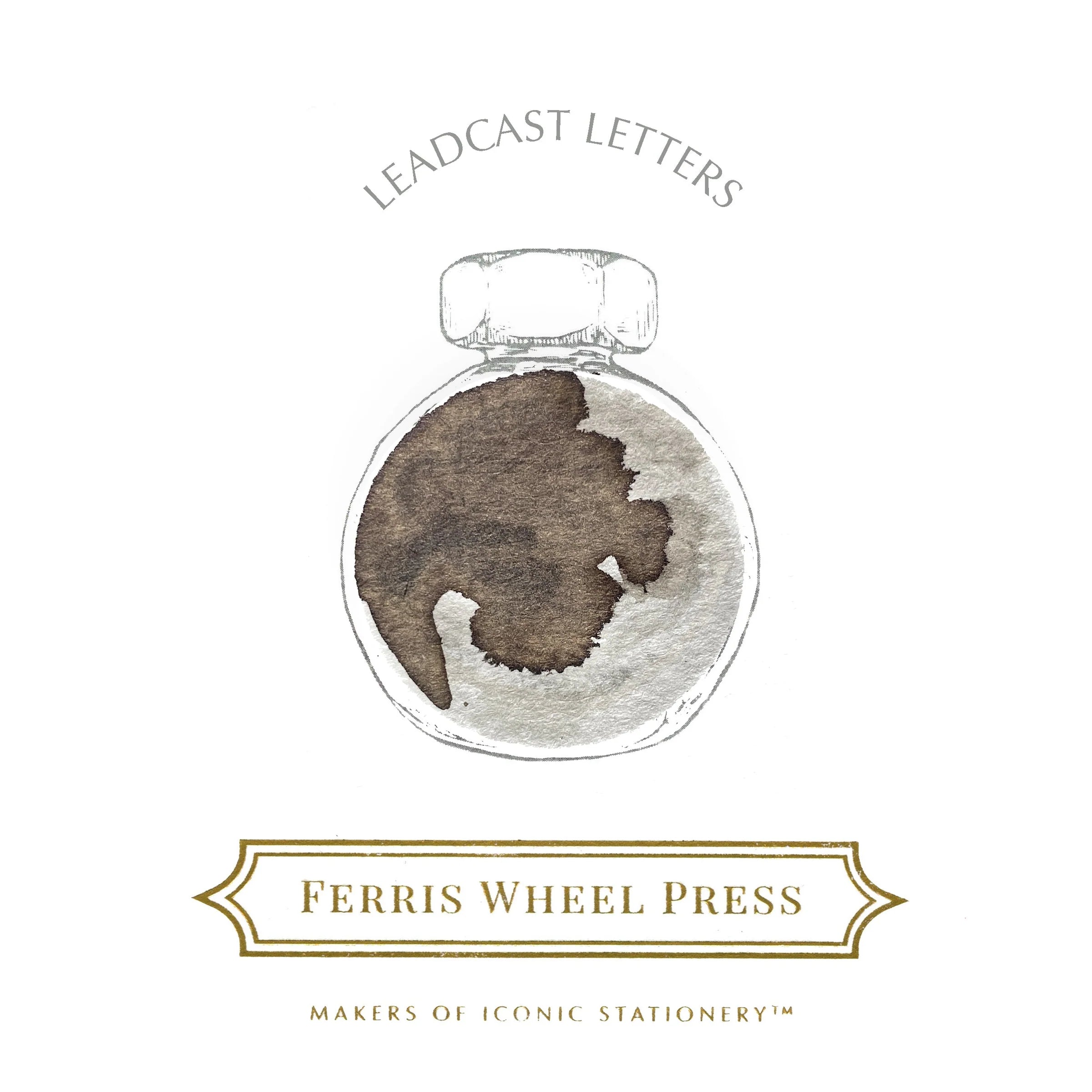 Flacon d'encre FERRIS WHEEL PRESS - Everyday Ink - Leadcast Letters (38ml) - 818351003508