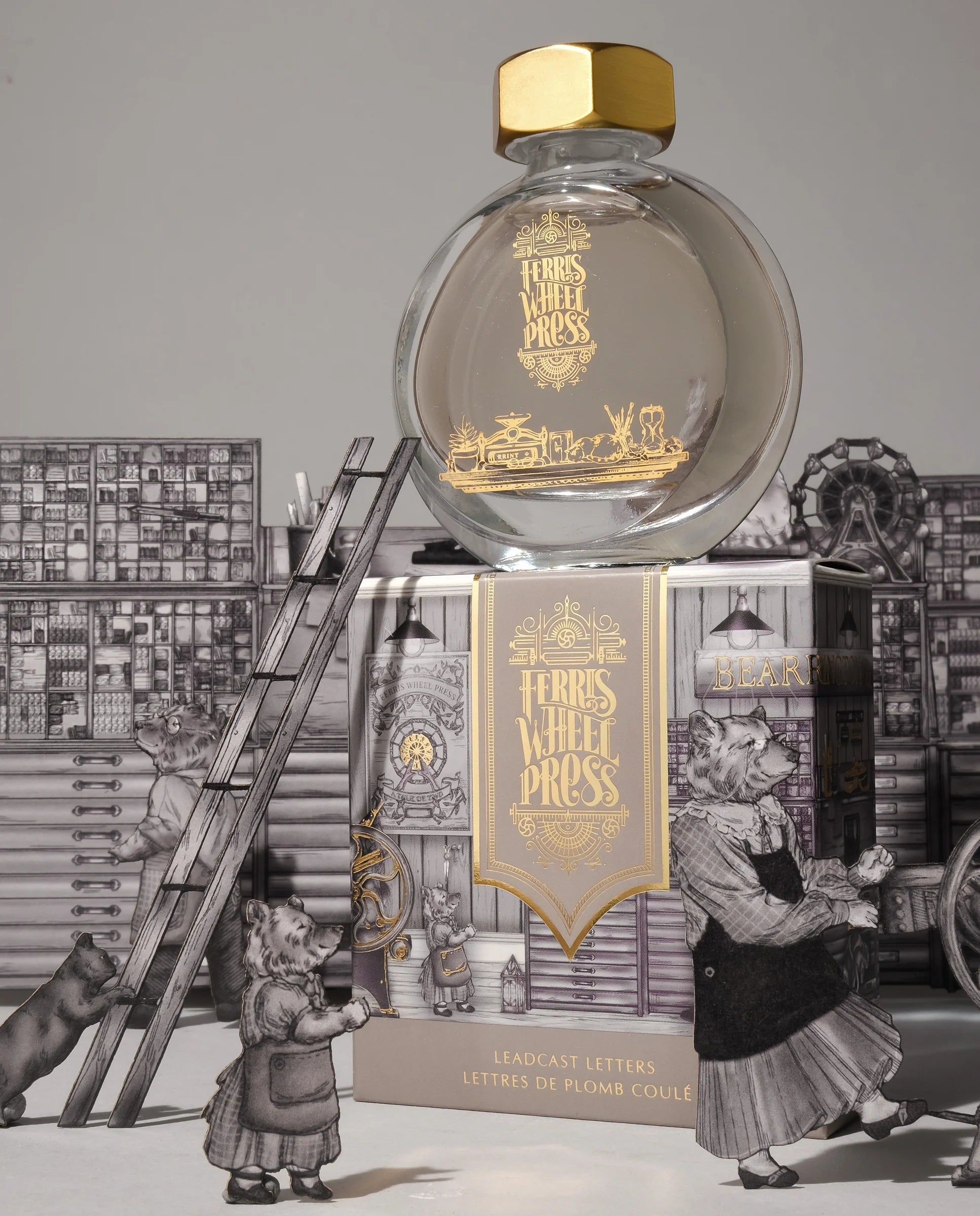 Flacon d'encre FERRIS WHEEL PRESS - Everyday Ink - Leadcast Letters (38ml) - 818351003508