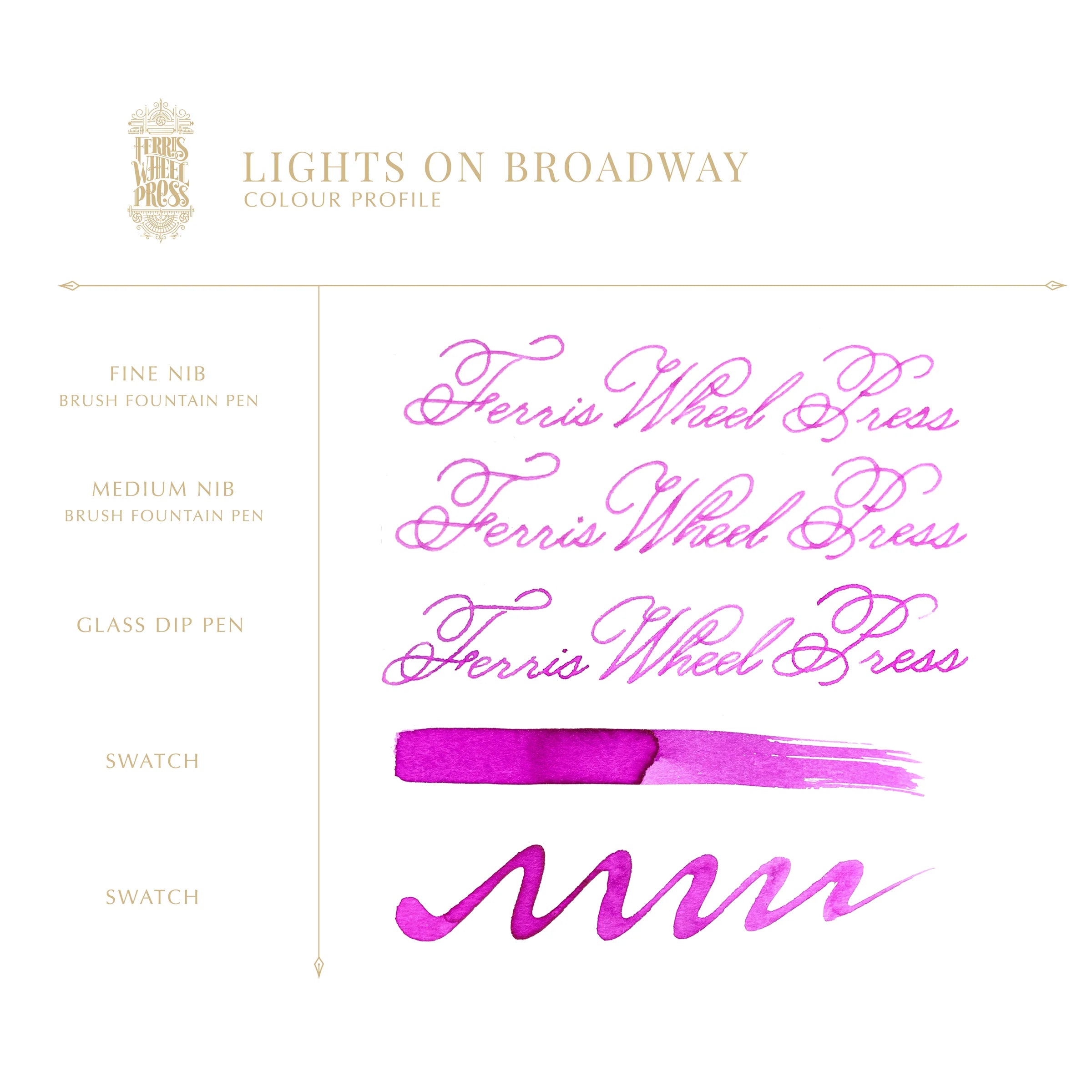 Flacon d'encre FERRIS WHEEL PRESS - Everyday Ink - Lights on Broadway (38ml) - 818351002150