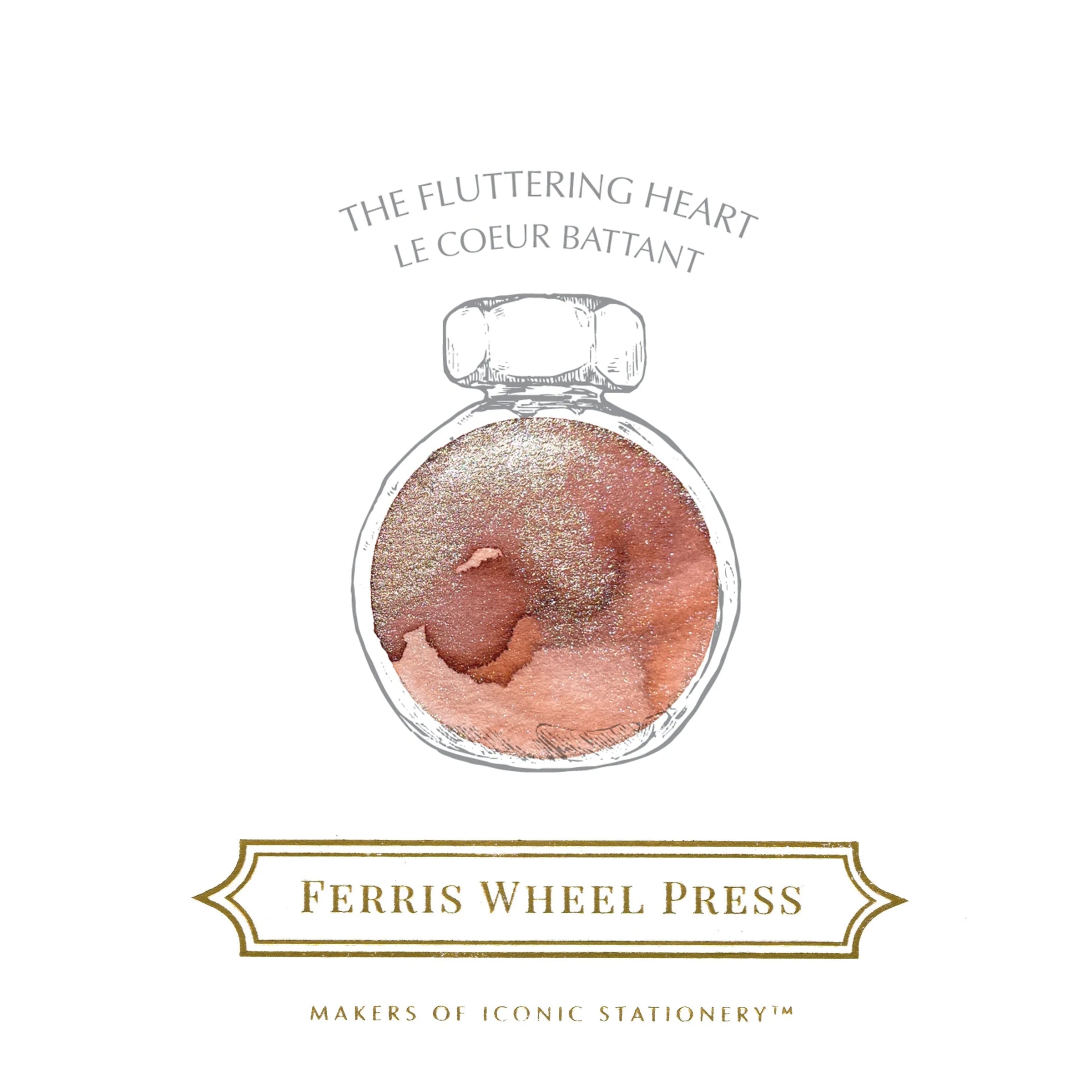 Flacon d'encre FERRIS WHEEL PRESS - Everyday Ink | Limited Edition 2023 - The Fluttering Heart (38ml) - 818351002020