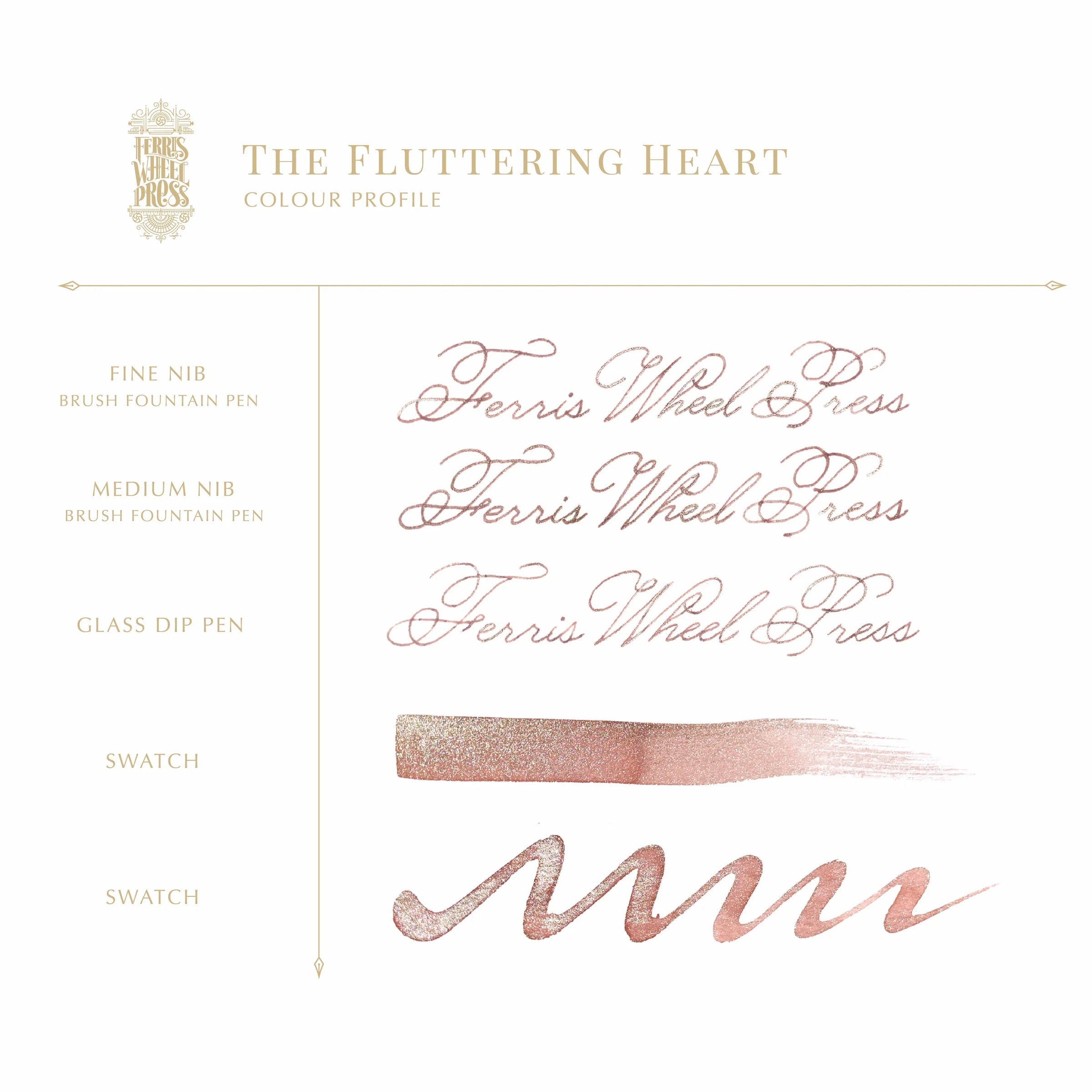 Flacon d'encre FERRIS WHEEL PRESS - Everyday Ink | Limited Edition 2023 - The Fluttering Heart (38ml) - 818351002020