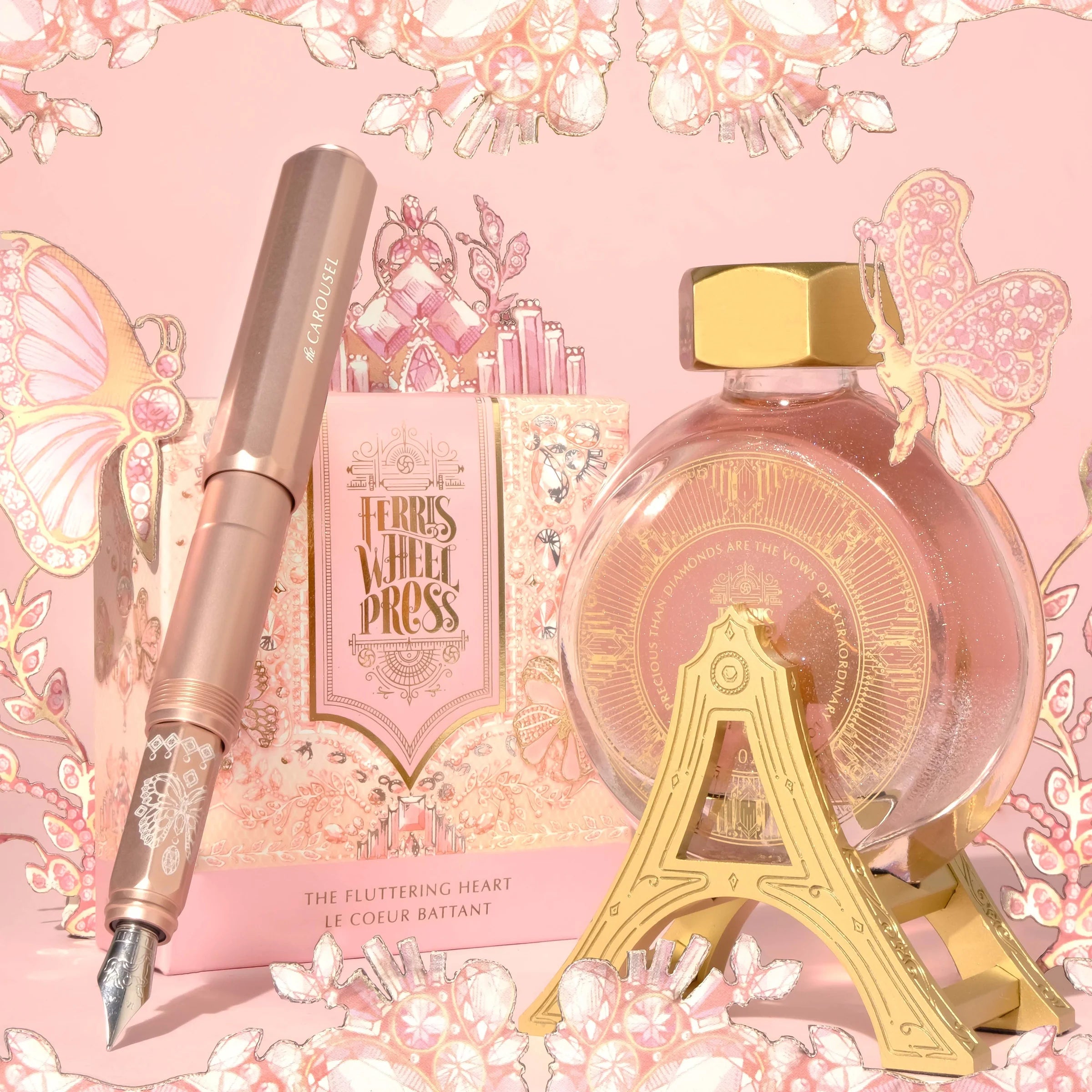 Flacon d'encre FERRIS WHEEL PRESS - Everyday Ink | Limited Edition 2023 - The Fluttering Heart (38ml) - 818351002020