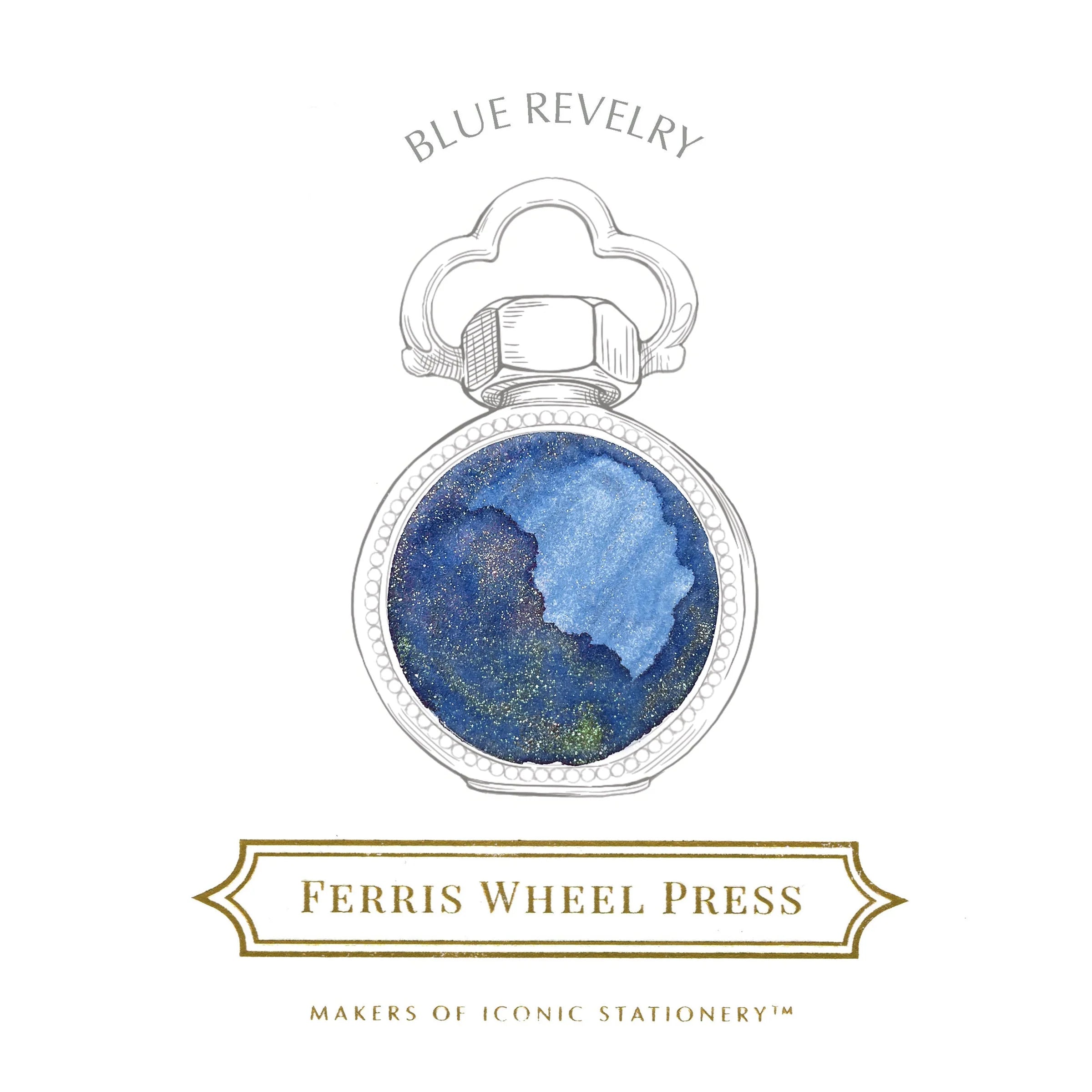 Flacon d'encre FERRIS WHEEL PRESS - Everyday Ink | Limited Edition 2025 - Blue Revelry (38ml) -