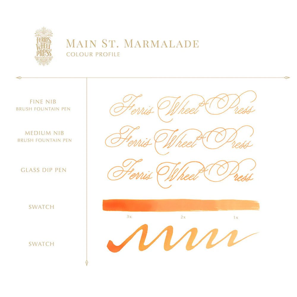Flacon d'encre FERRIS WHEEL PRESS - Everyday Ink - Main St. Marmalade (38ml) - 818351000552