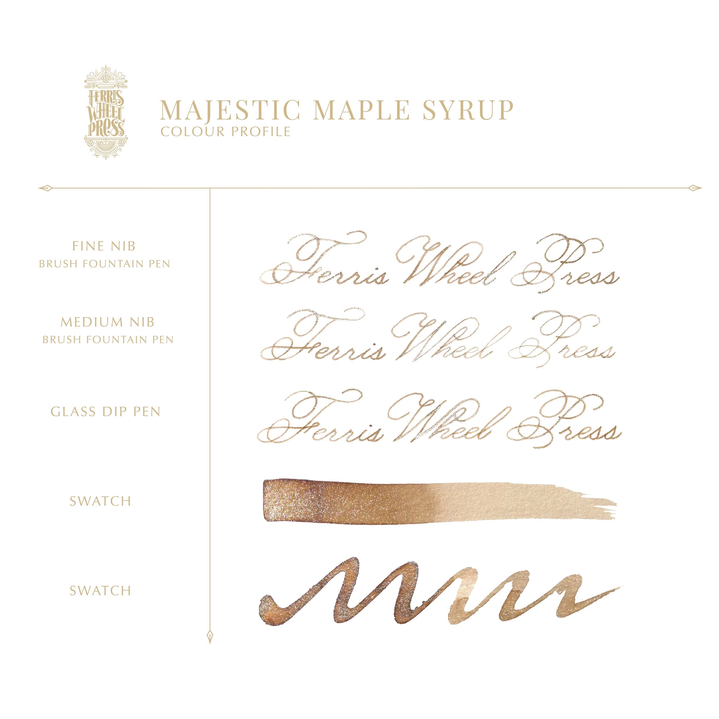 Flacon d'encre FERRIS WHEEL PRESS - Everyday Ink - Majestic Maple Syrup (38ml) - 818351002525