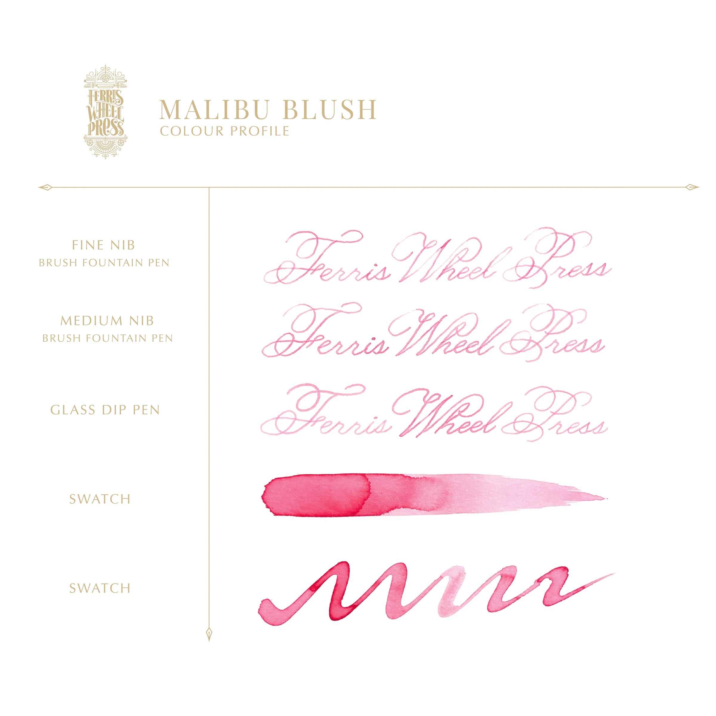 Flacon d'encre FERRIS WHEEL PRESS - Everyday Ink - Malibu Blush (38ml) - 818351002198