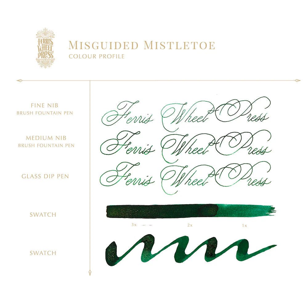 Flacon d'encre FERRIS WHEEL PRESS - Everyday Ink - Misguided Mistletoe (38ml) - 850025001670