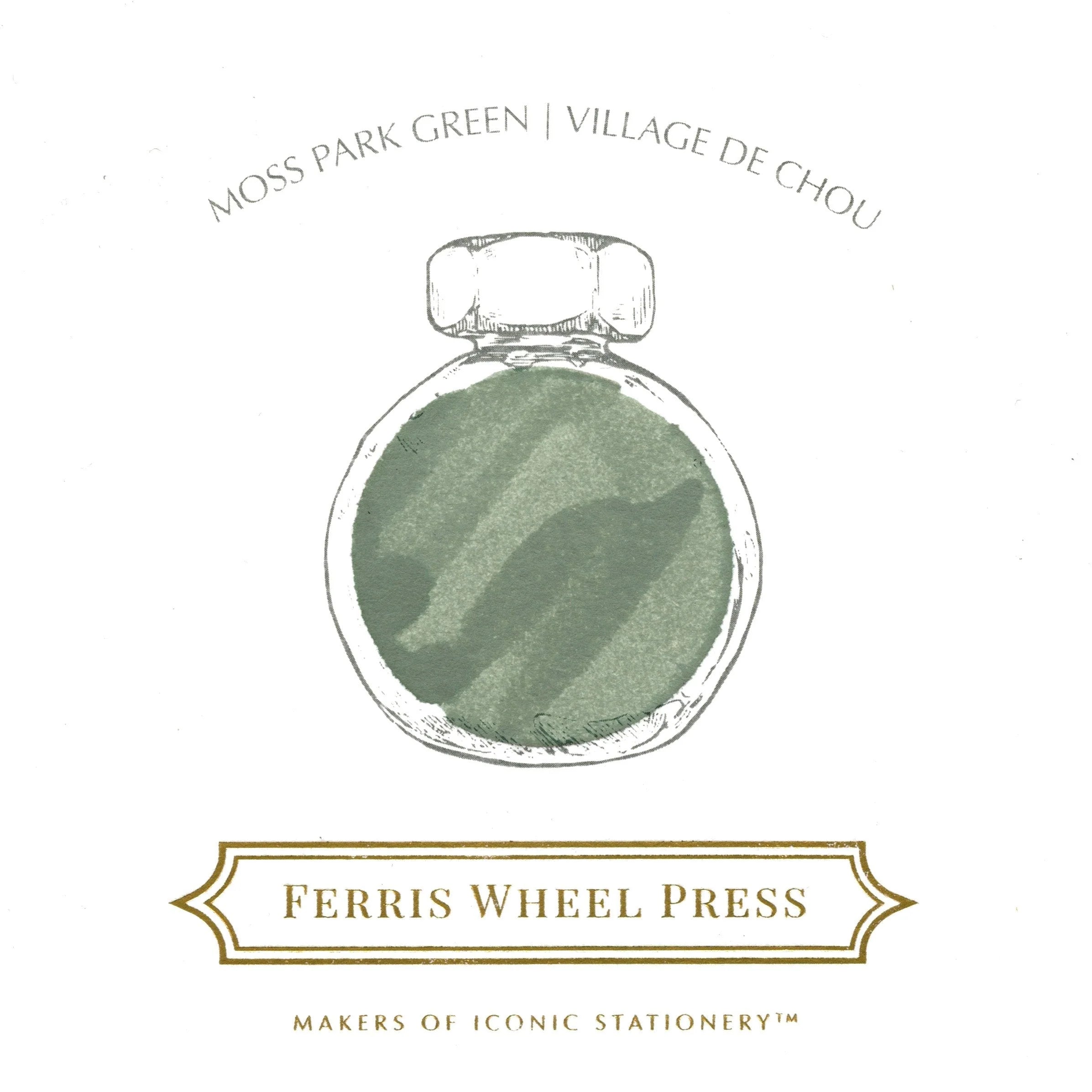 Flacon d'encre FERRIS WHEEL PRESS - Everyday Ink - Moss Park Green (38ml) - 850025001632