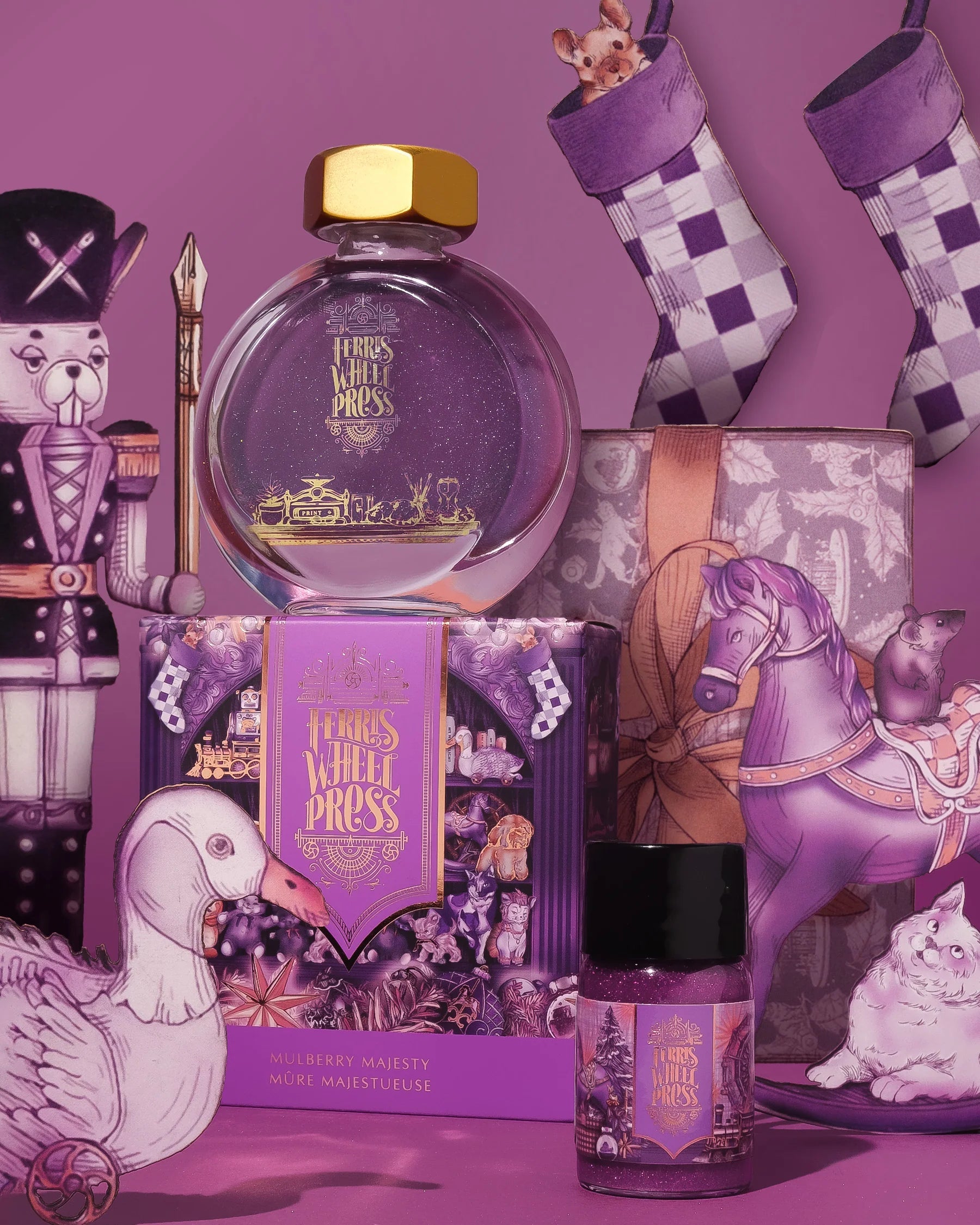 Flacon d'encre FERRIS WHEEL PRESS - Everyday Ink - Mulberry Majesty (38ml) -