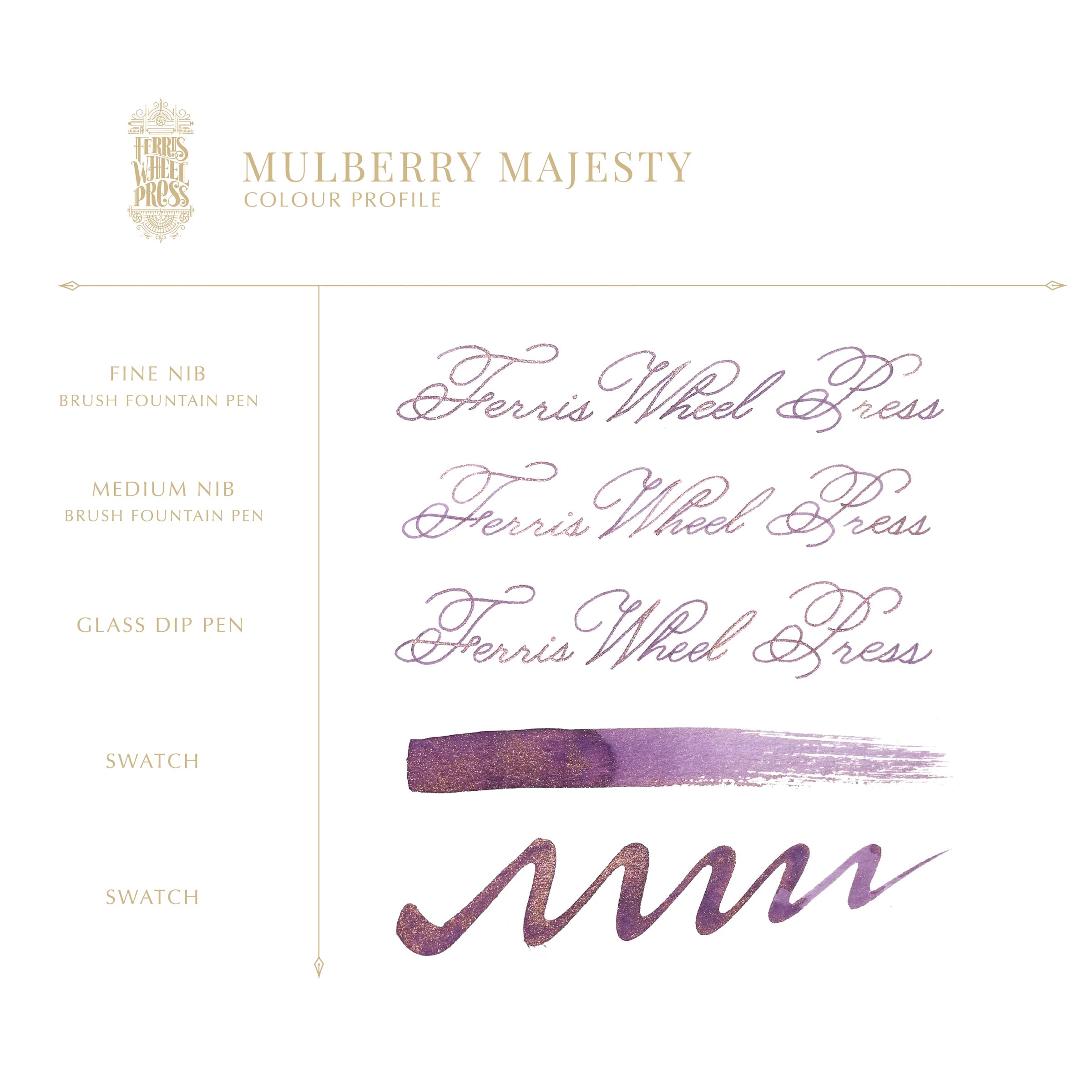 Flacon d'encre FERRIS WHEEL PRESS - Everyday Ink - Mulberry Majesty (38ml) -