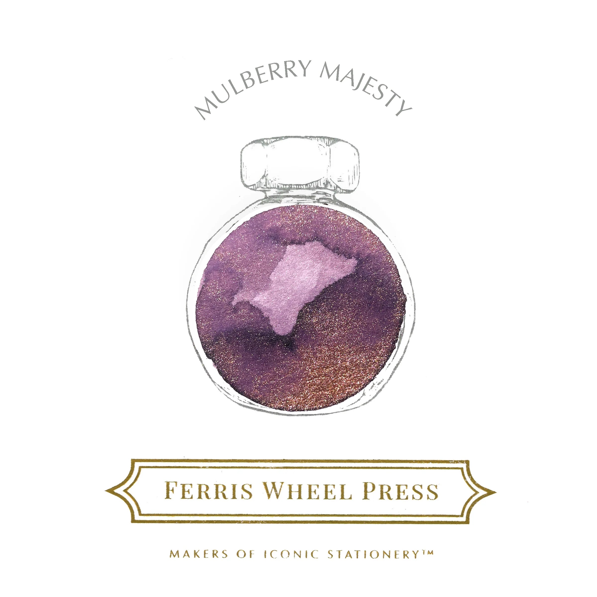 Flacon d'encre FERRIS WHEEL PRESS - Everyday Ink - Mulberry Majesty (38ml) -