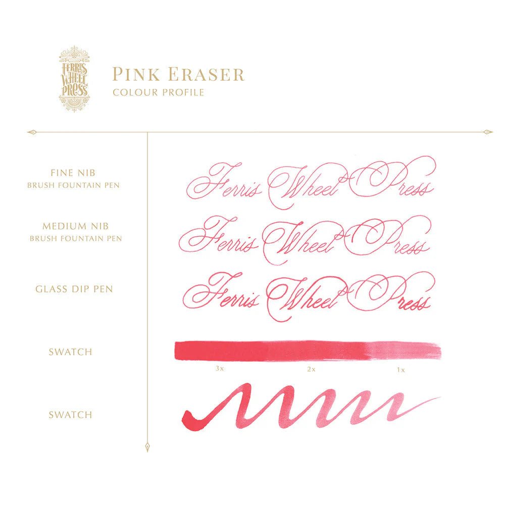 Flacon d'encre FERRIS WHEEL PRESS - Everyday Ink - Pink Eraser (38ml) - 850025001816