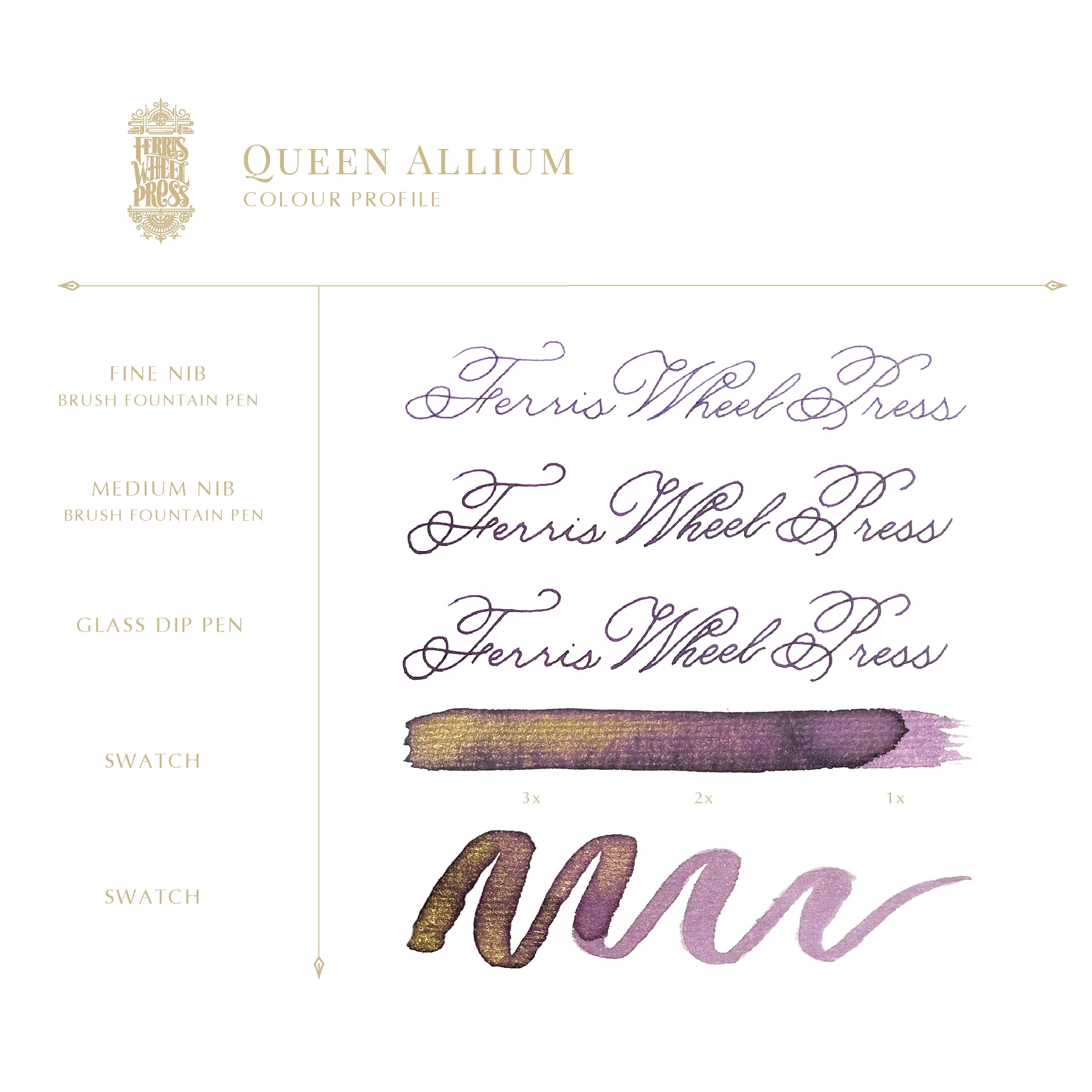 Flacon d'encre FERRIS WHEEL PRESS - Everyday Ink - Queen Allium (38ml) - 818351001504