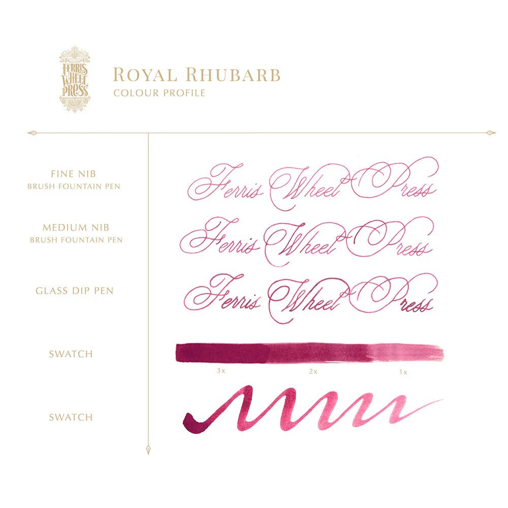 Flacon d'encre FERRIS WHEEL PRESS - Everyday Ink - Royal Rhubarb (38ml) - 850025001601