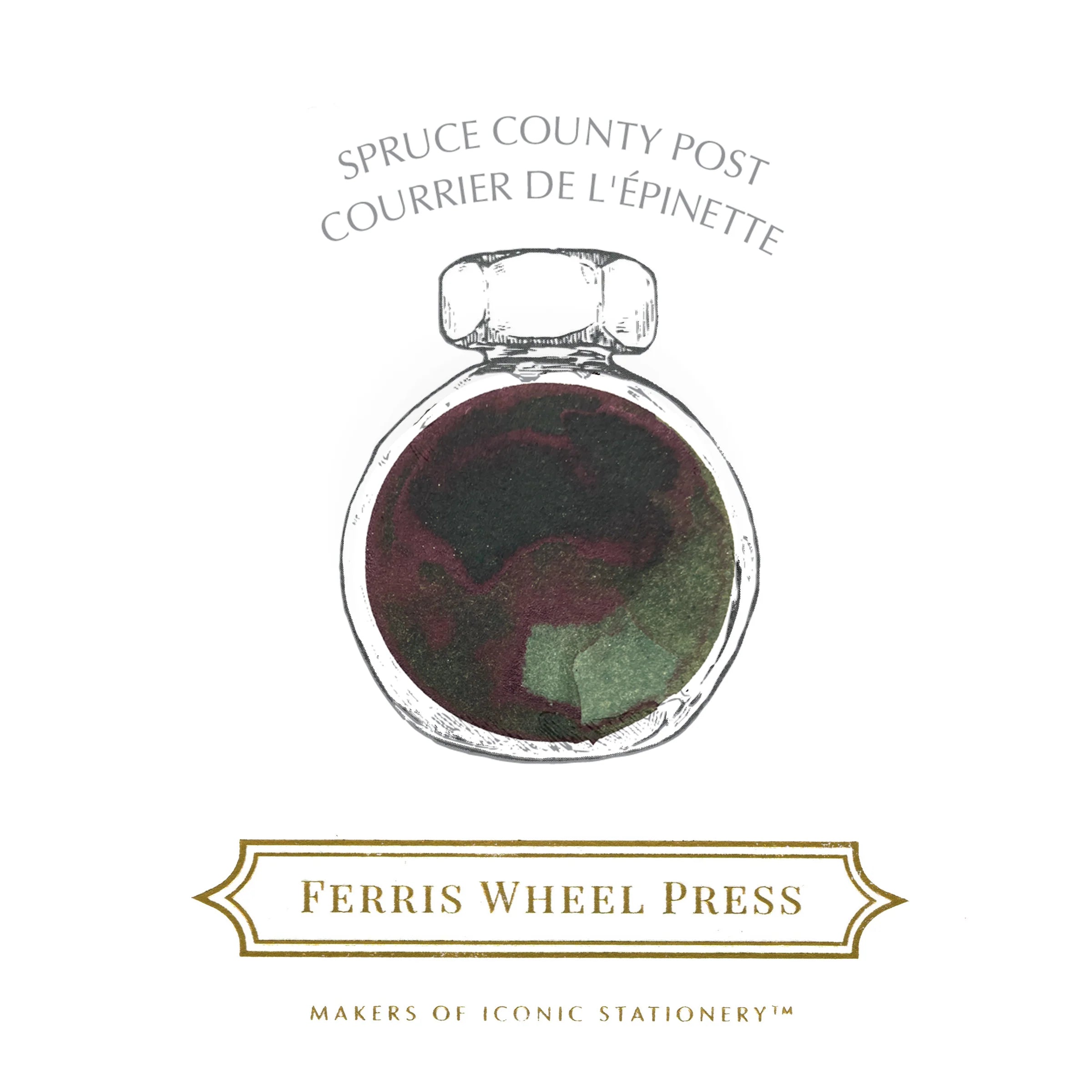 Flacon d'encre FERRIS WHEEL PRESS - Everyday Ink - Spruce County Post (38ml) - 818351001900
