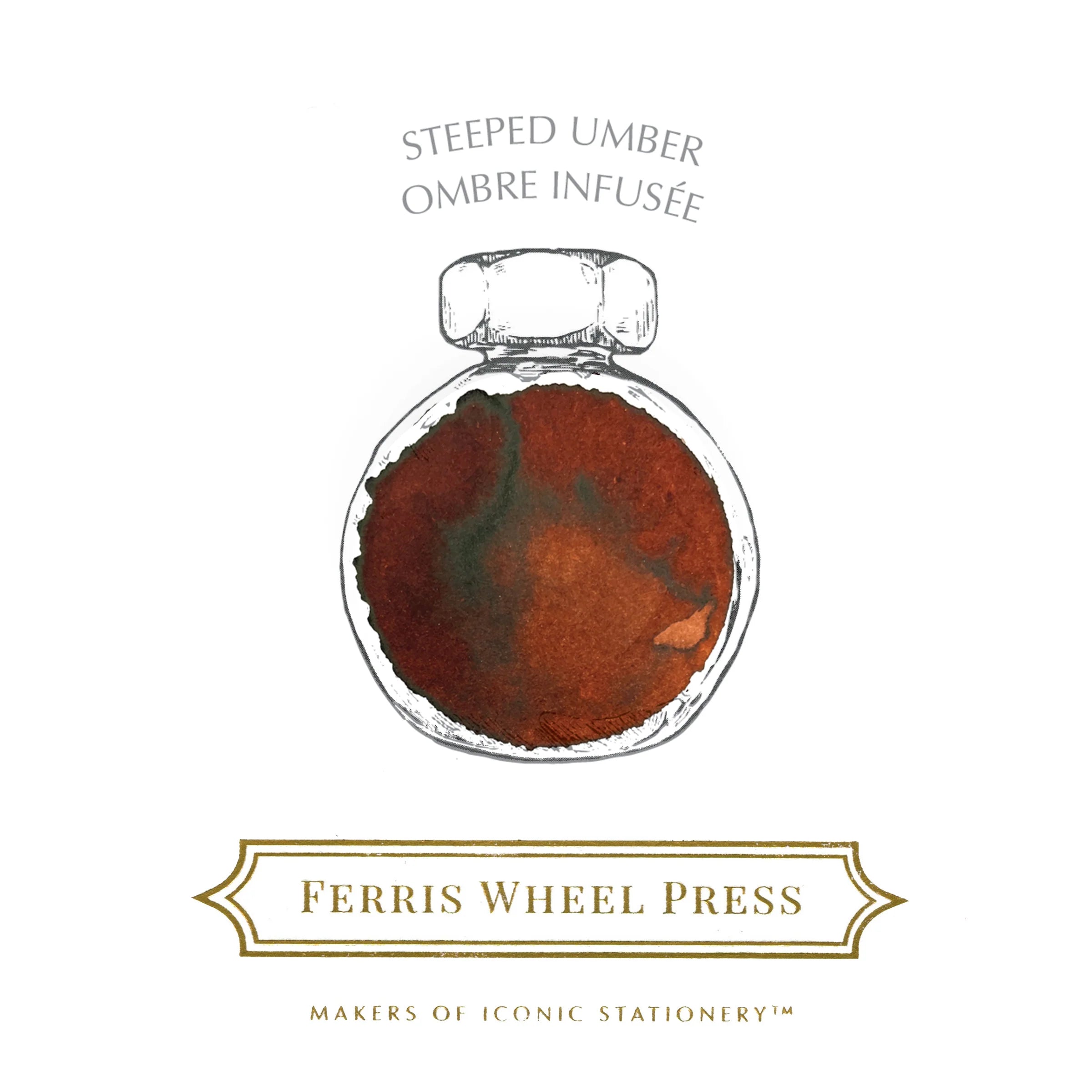 Flacon d'encre FERRIS WHEEL PRESS - Everyday Ink - Steeped Umber (38ml) - 818351001870