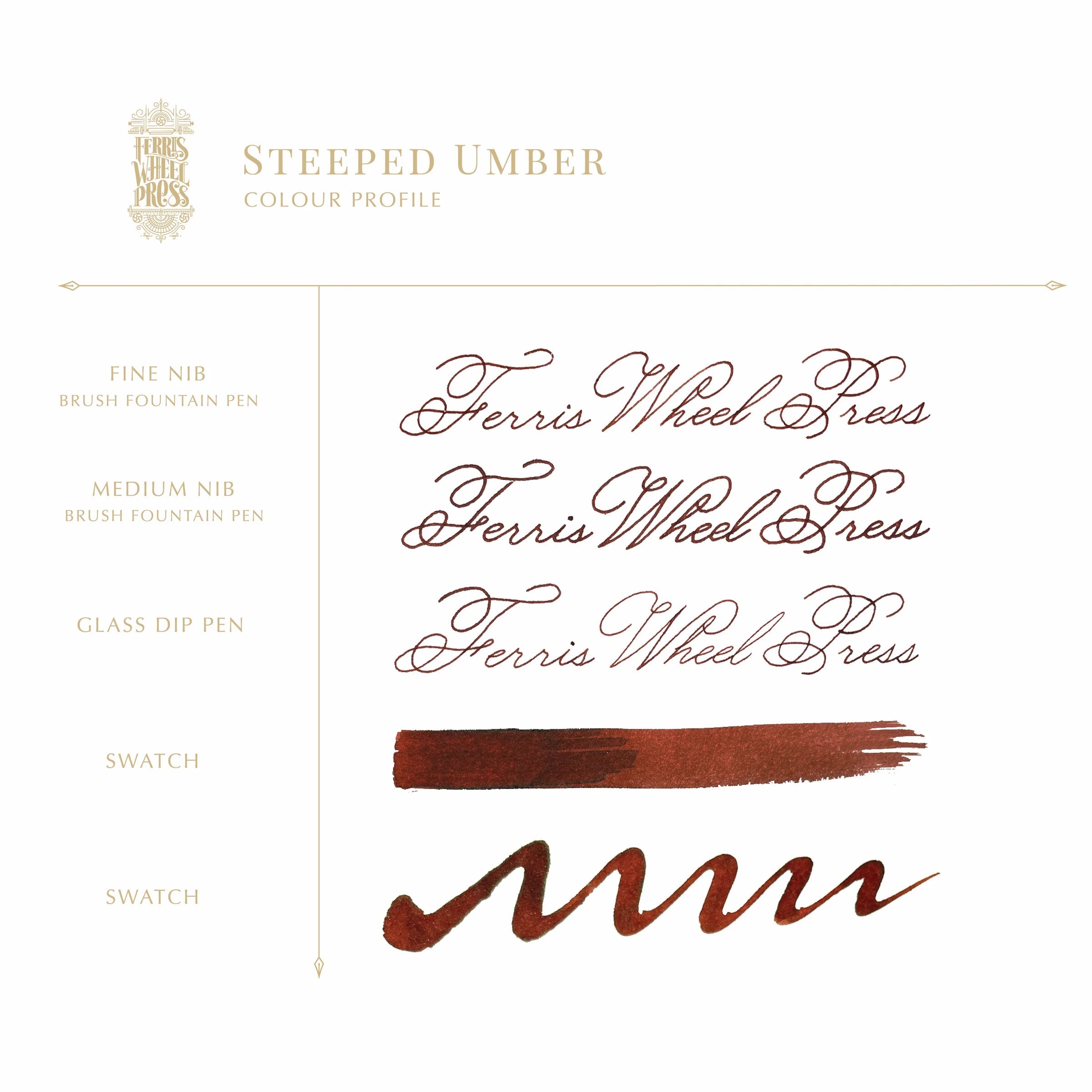 Flacon d'encre FERRIS WHEEL PRESS - Everyday Ink - Steeped Umber (38ml) - 818351001870