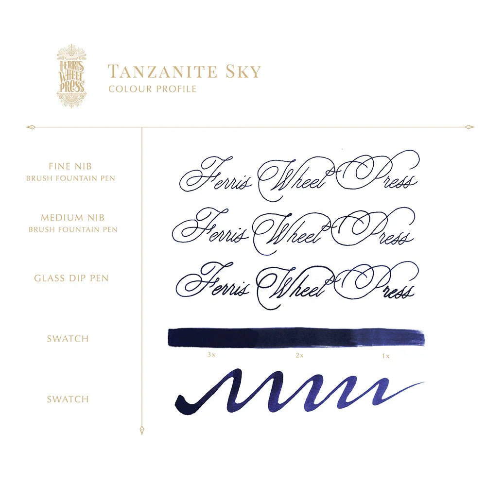 Flacon d'encre FERRIS WHEEL PRESS - Everyday Ink - Tanzanite Sky (38ml) - 850025001168