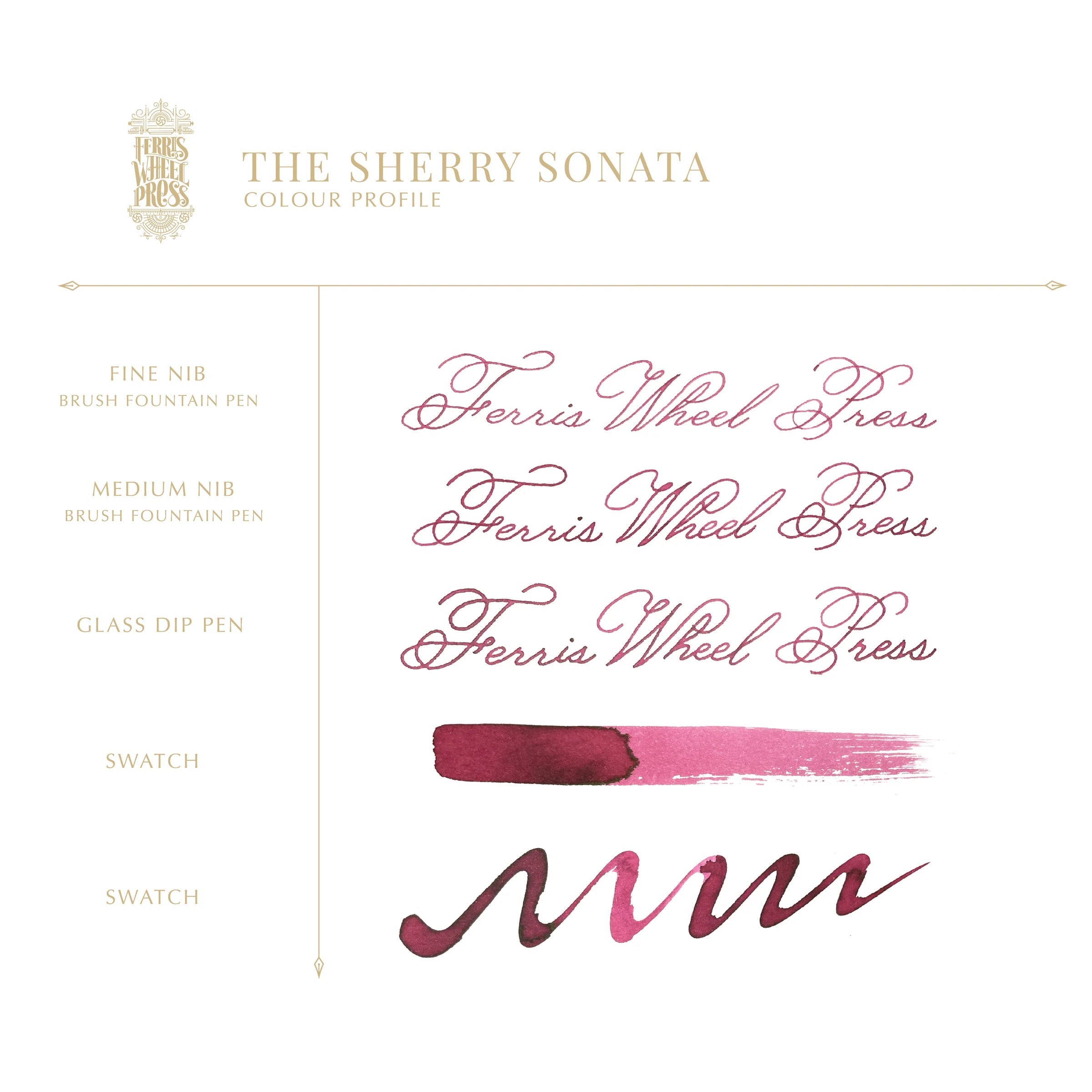 Flacon d'encre FERRIS WHEEL PRESS - Everyday Ink - The Sherry Sonata (38ml) - 818351002891