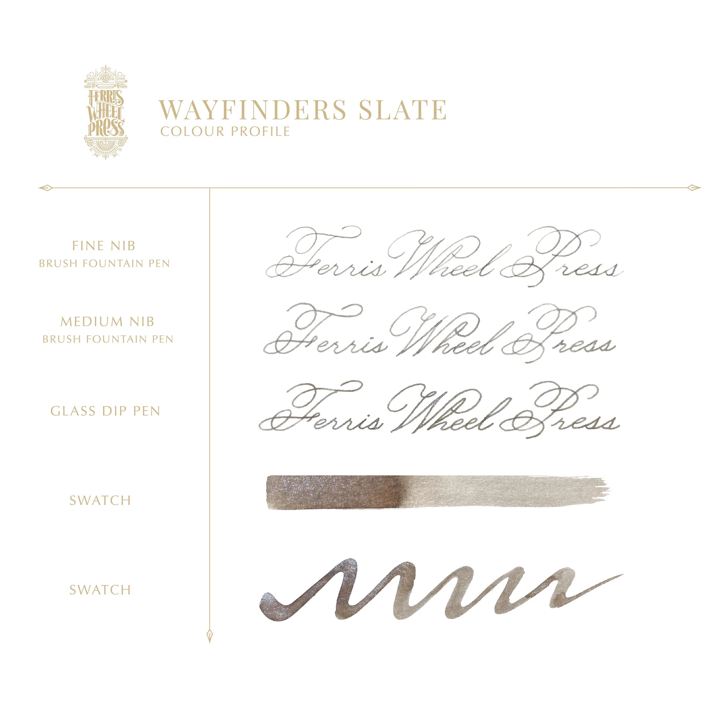 Flacon d'encre FERRIS WHEEL PRESS - Everyday Ink - Wayfinders Slate (38ml) - 818351004420