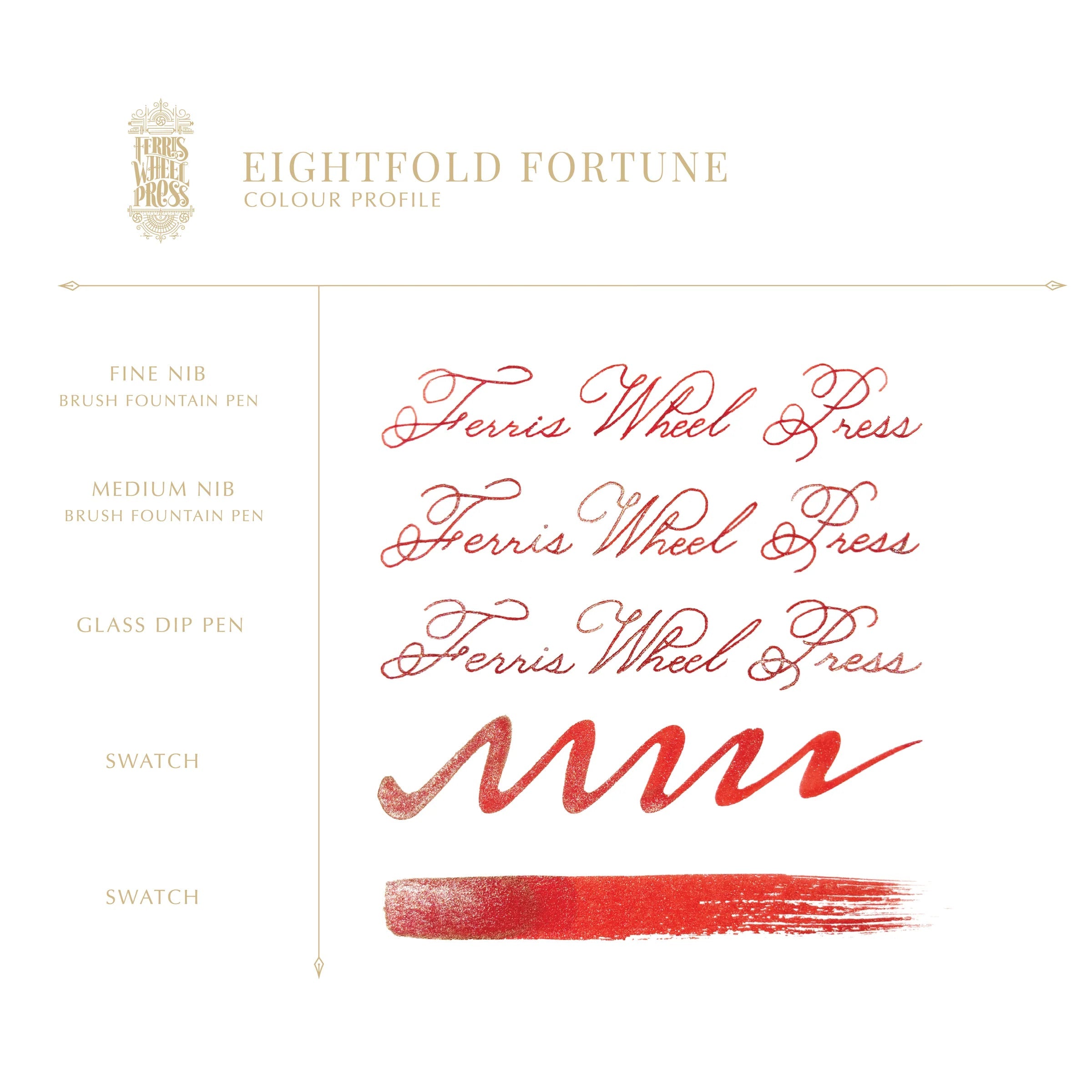 Flacon d'encre FERRIS WHEEL PRESS - FerriTales - 2026 Lunar New Year Special Edition | Eightfold Fortune (20ml) -