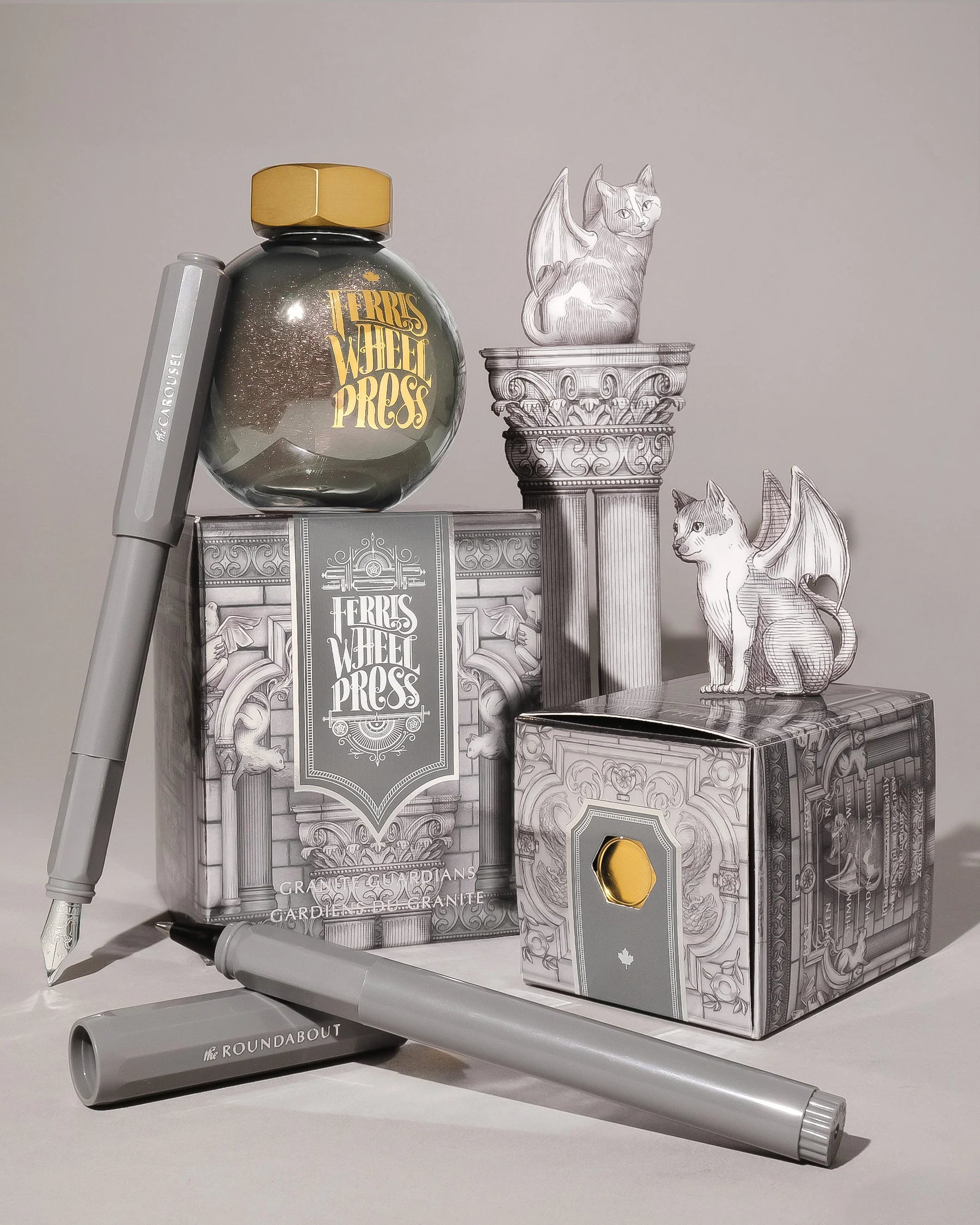 Flacon d'encre FERRIS WHEEL PRESS - FerriTales - Bestiary Series | Granite Guardians (20ml) - 818351004543