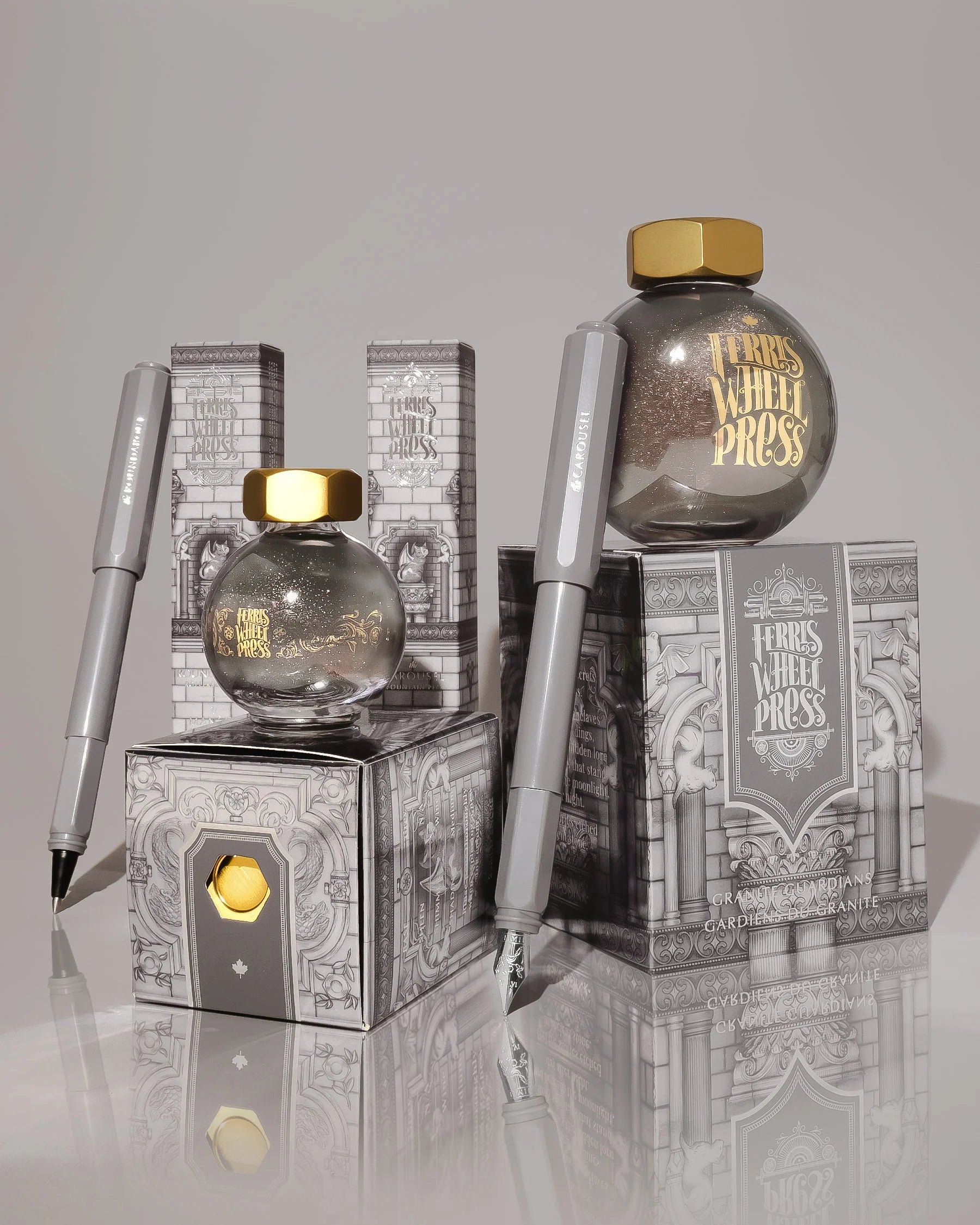 Flacon d'encre FERRIS WHEEL PRESS - FerriTales - Bestiary Series | Granite Guardians (20ml) - 818351004543
