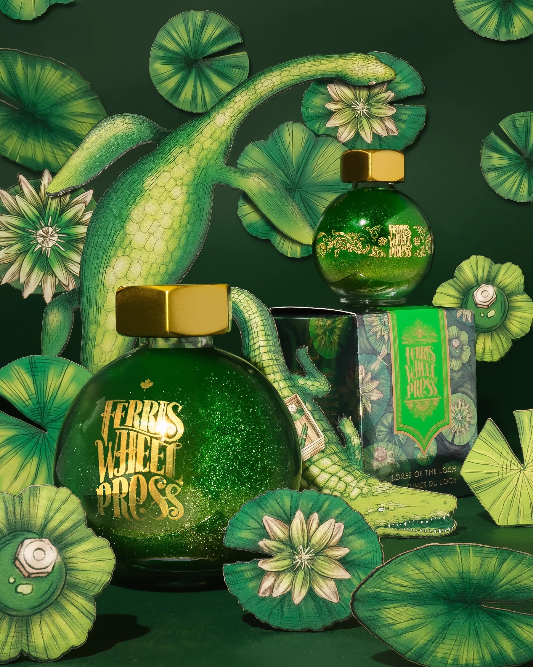 Flacon d'encre FERRIS WHEEL PRESS - FerriTales - Bestiary Series | Lores of the Loch (20ml) - 818351004536