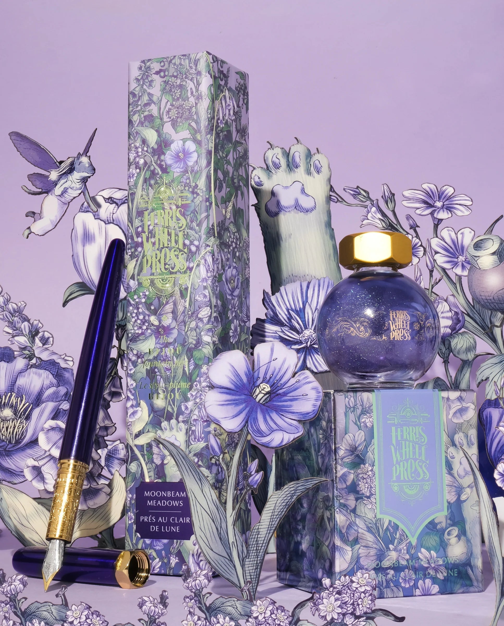 Flacon d'encre FERRIS WHEEL PRESS - FerriTales - Bestiary Series | Moonbeam Meadows (20ml) - 818351004529