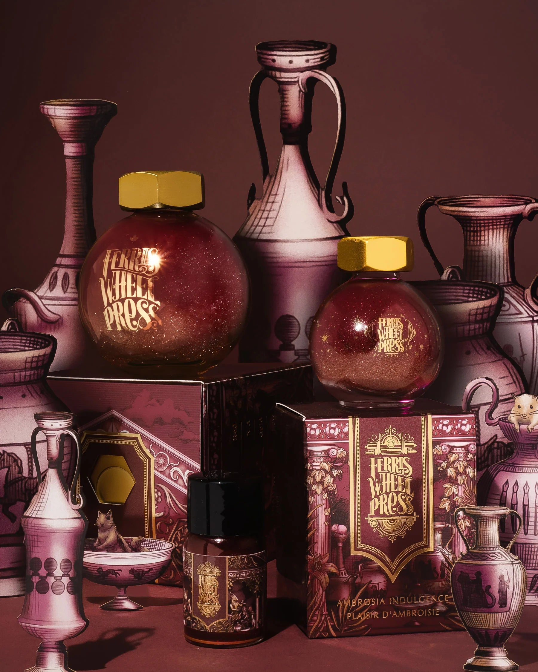 Flacon d'encre FERRIS WHEEL PRESS - FerriTales - King Midas | Ambrosia Indulgence (20ml) - 818351003669