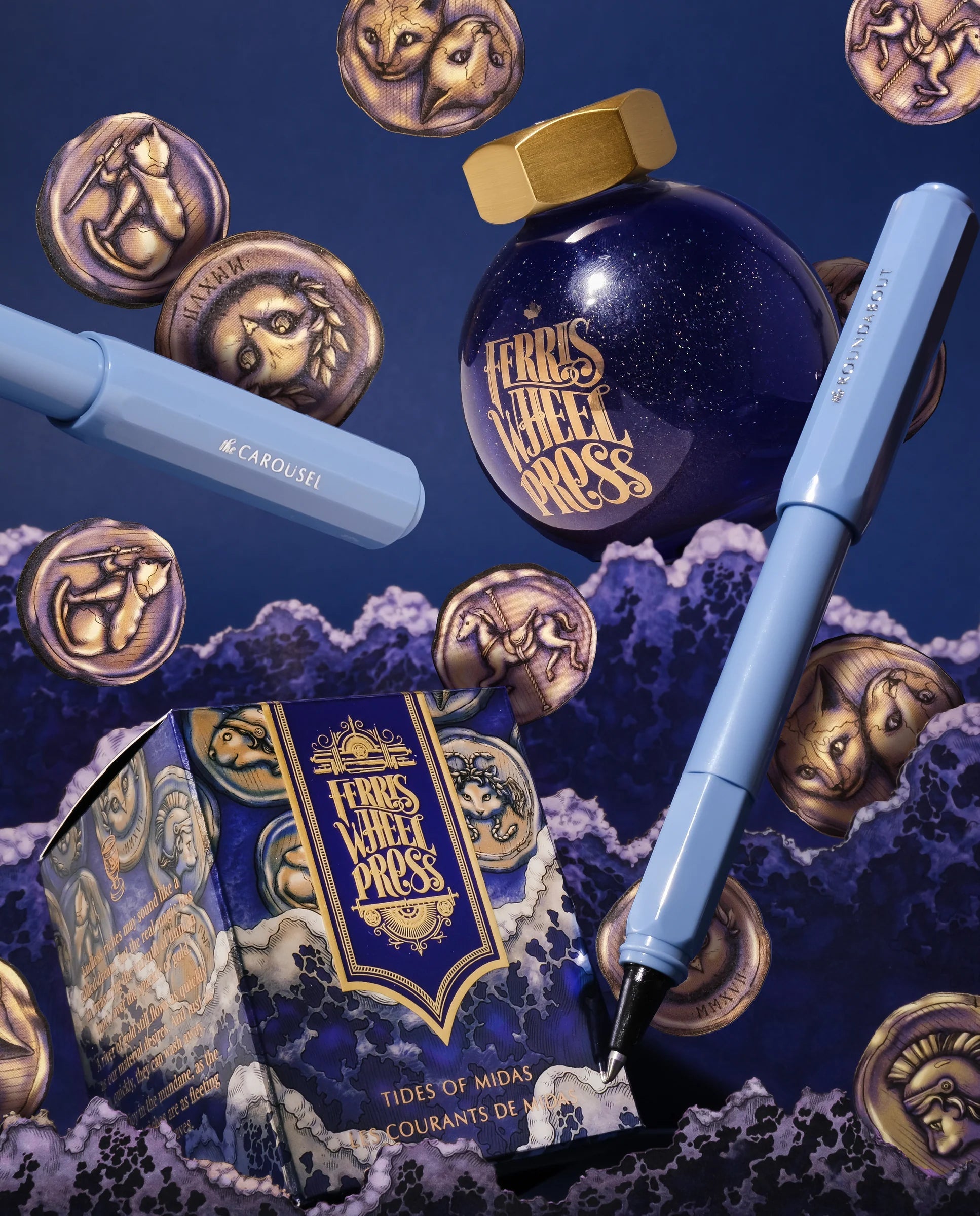Flacon d'encre FERRIS WHEEL PRESS - FerriTales - King Midas | Tides of Midas (20ml) - 818351003683