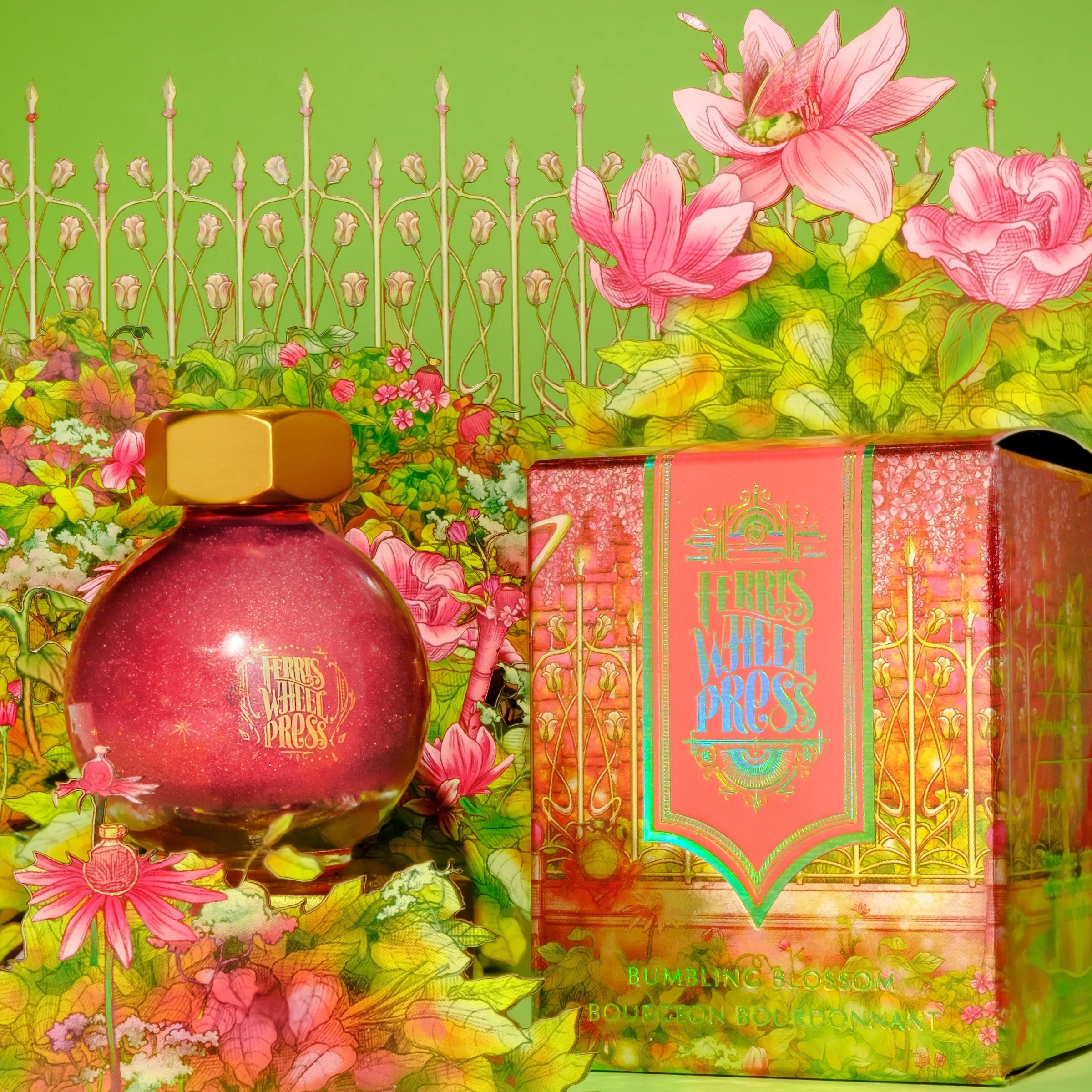 Flacon d'encre FERRIS WHEEL PRESS - FerriTales - Once Upon a Time | Bumbling Blossom (20ml) - 818351002112