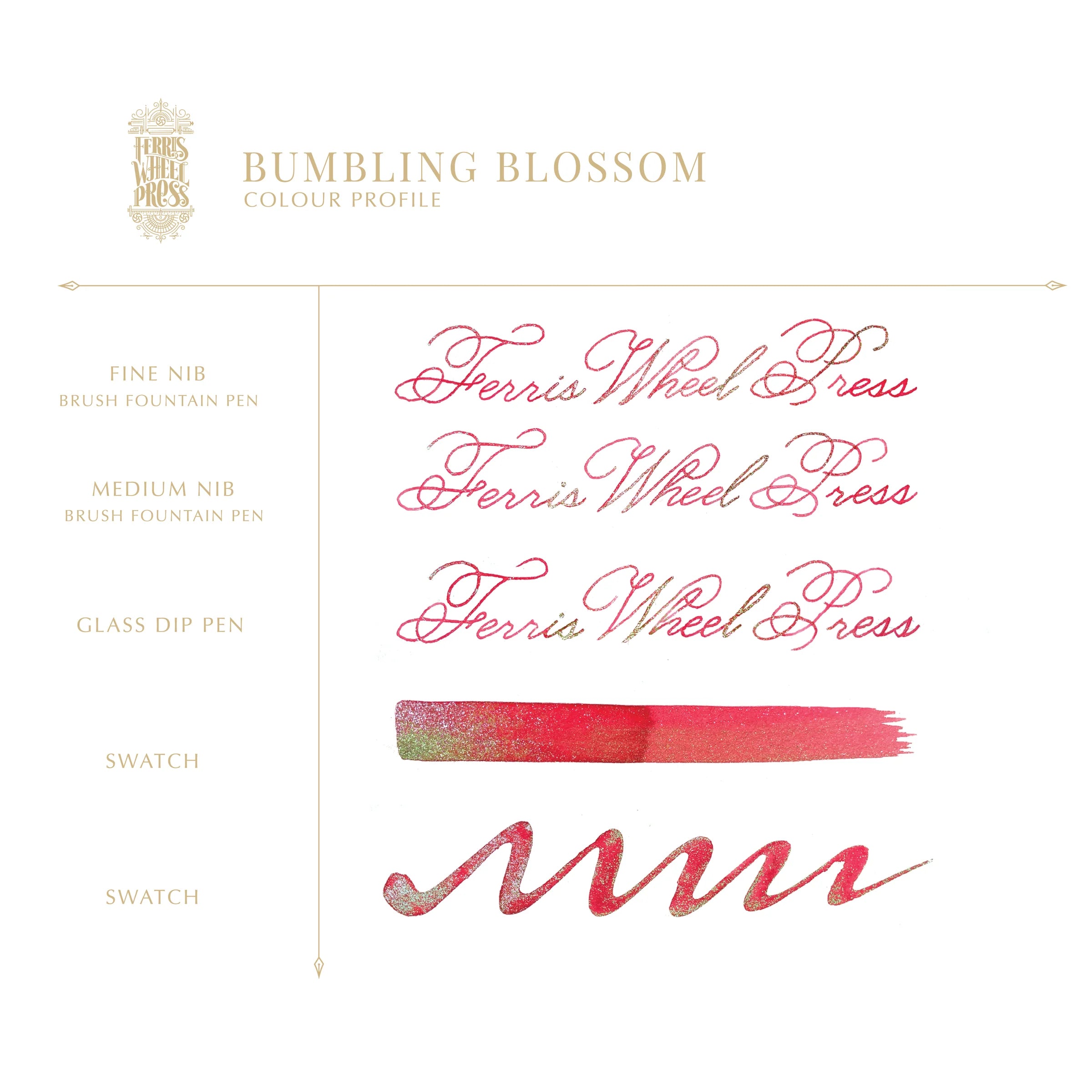 Flacon d'encre FERRIS WHEEL PRESS - FerriTales - Once Upon a Time | Bumbling Blossom (20ml) - 818351002112