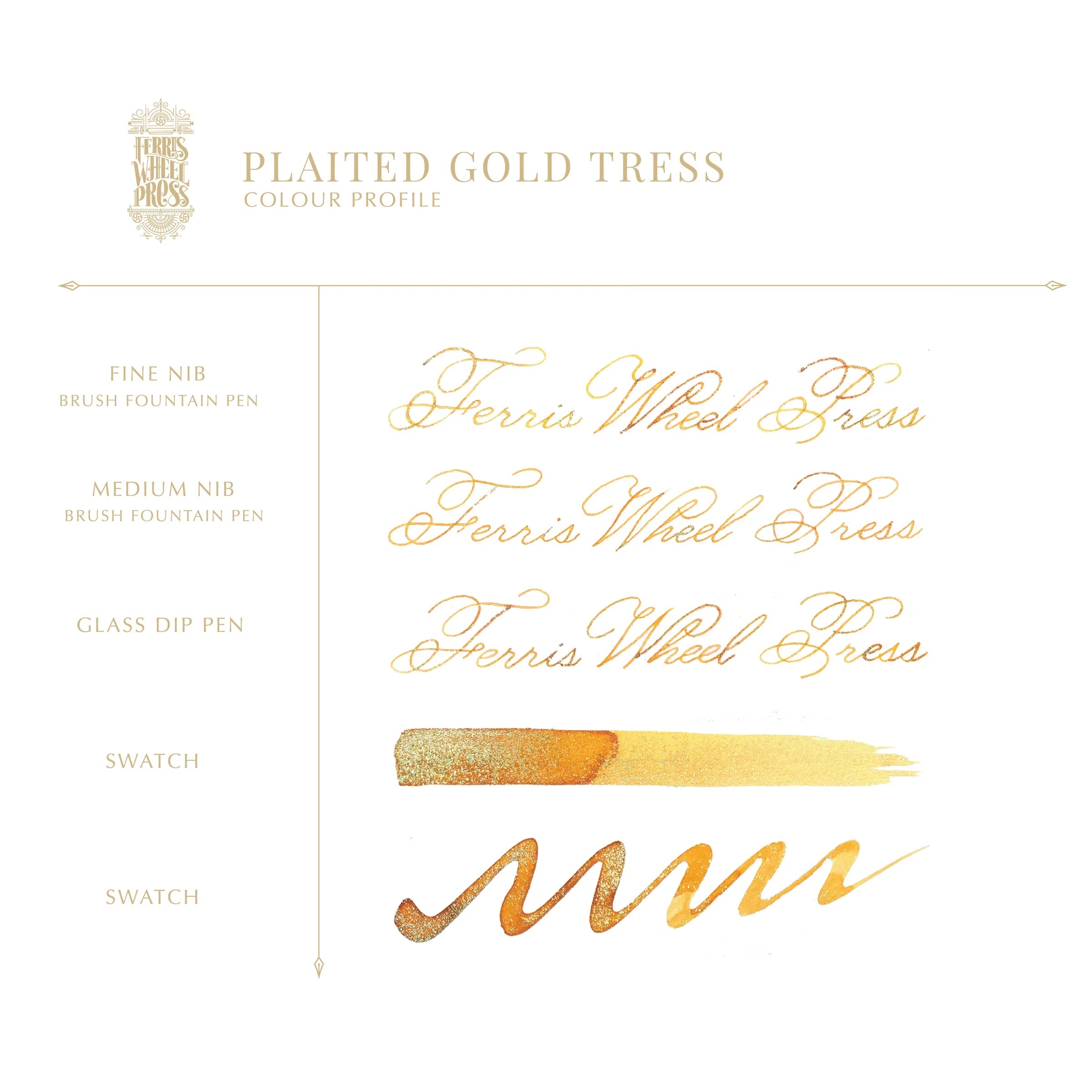 Flacon d'encre FERRIS WHEEL PRESS - FerriTales - Once Upon a Time | Plaited Gold Tress (20ml) - 818351002556