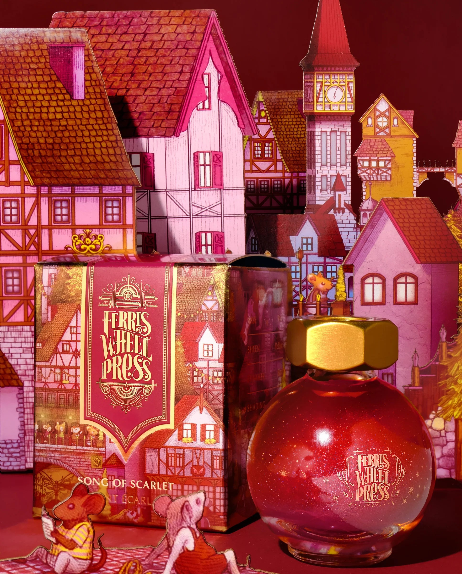 Flacon d'encre FERRIS WHEEL PRESS - FerriTales - Once Upon a Time | Song of Scarlet (20ml) - 818351002457