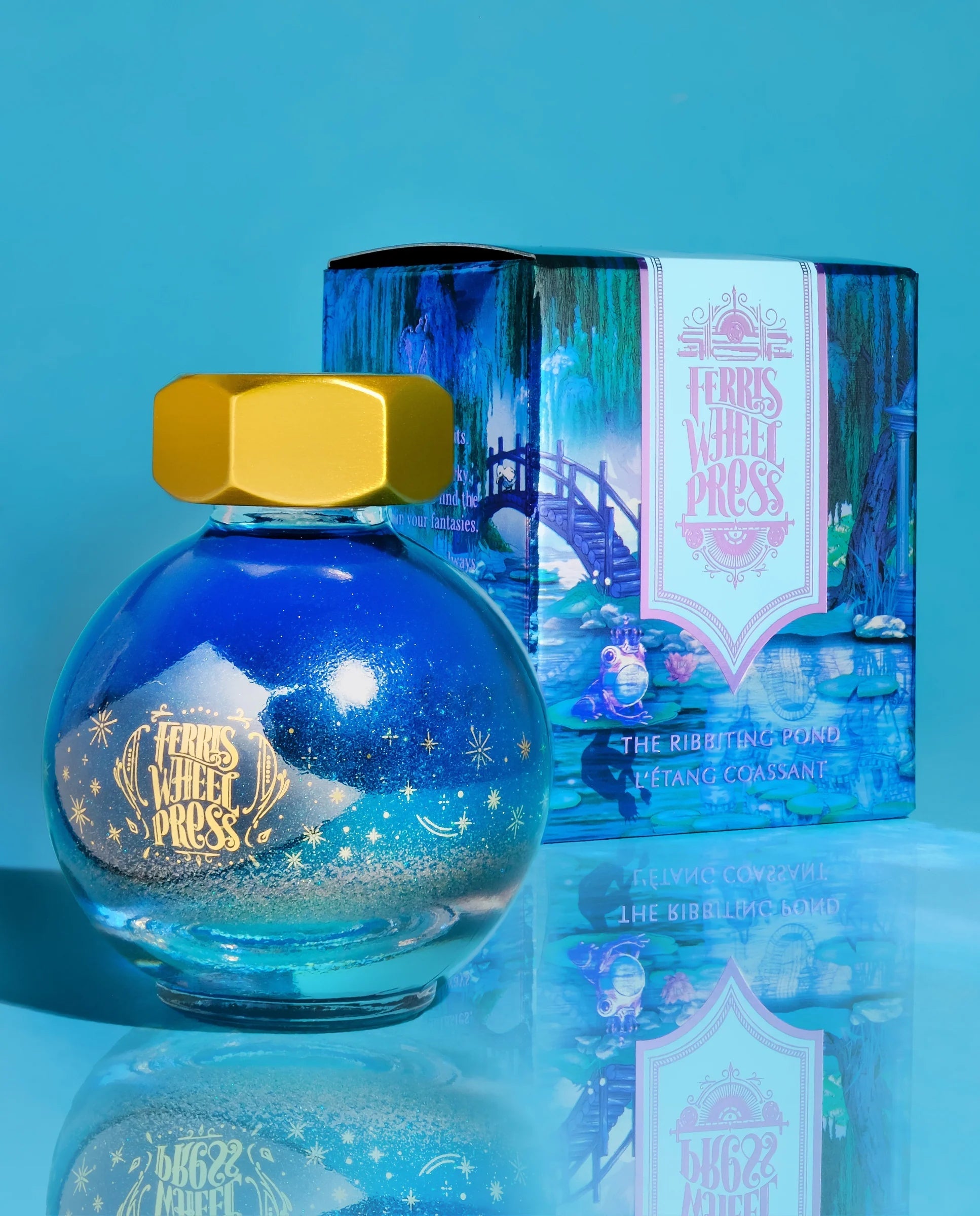 Flacon d'encre FERRIS WHEEL PRESS - FerriTales - Once Upon a Time | The Ribbiting Pond (20ml) -