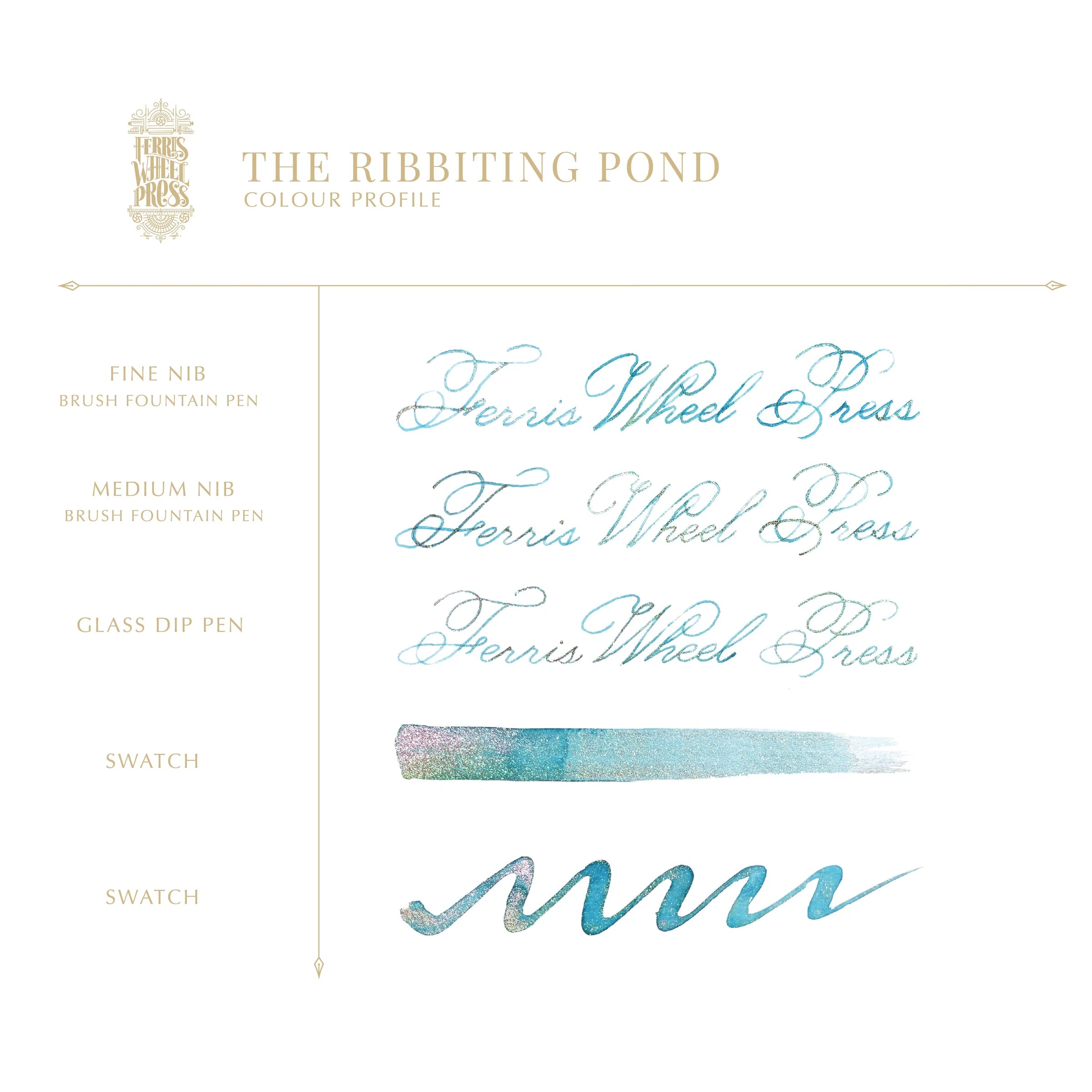 Flacon d'encre FERRIS WHEEL PRESS - FerriTales - Once Upon a Time | The Ribbiting Pond (20ml) -