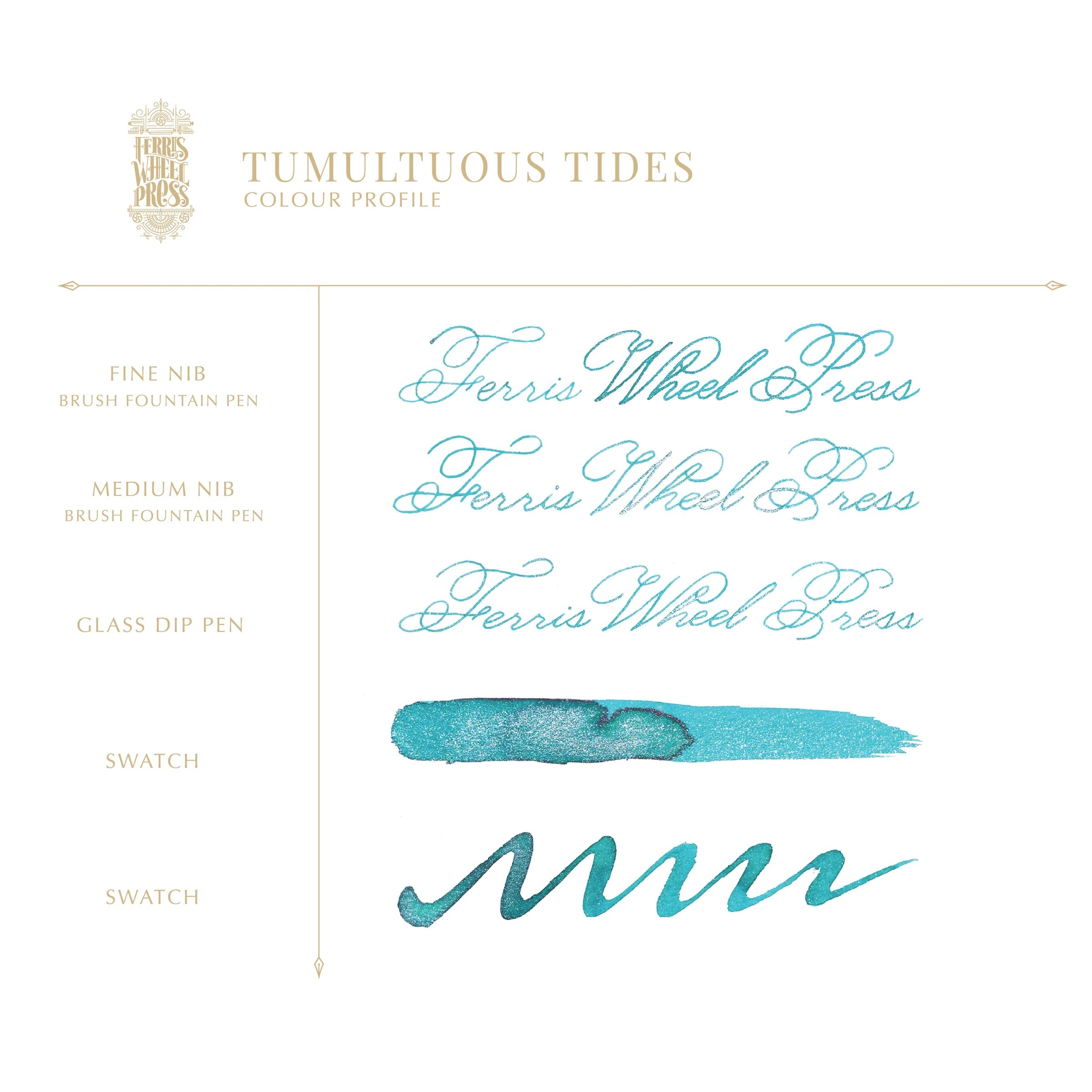 Flacon d'encre FERRIS WHEEL PRESS - FerriTales - Once Upon a Time | Tumultuous Tides (20ml) -