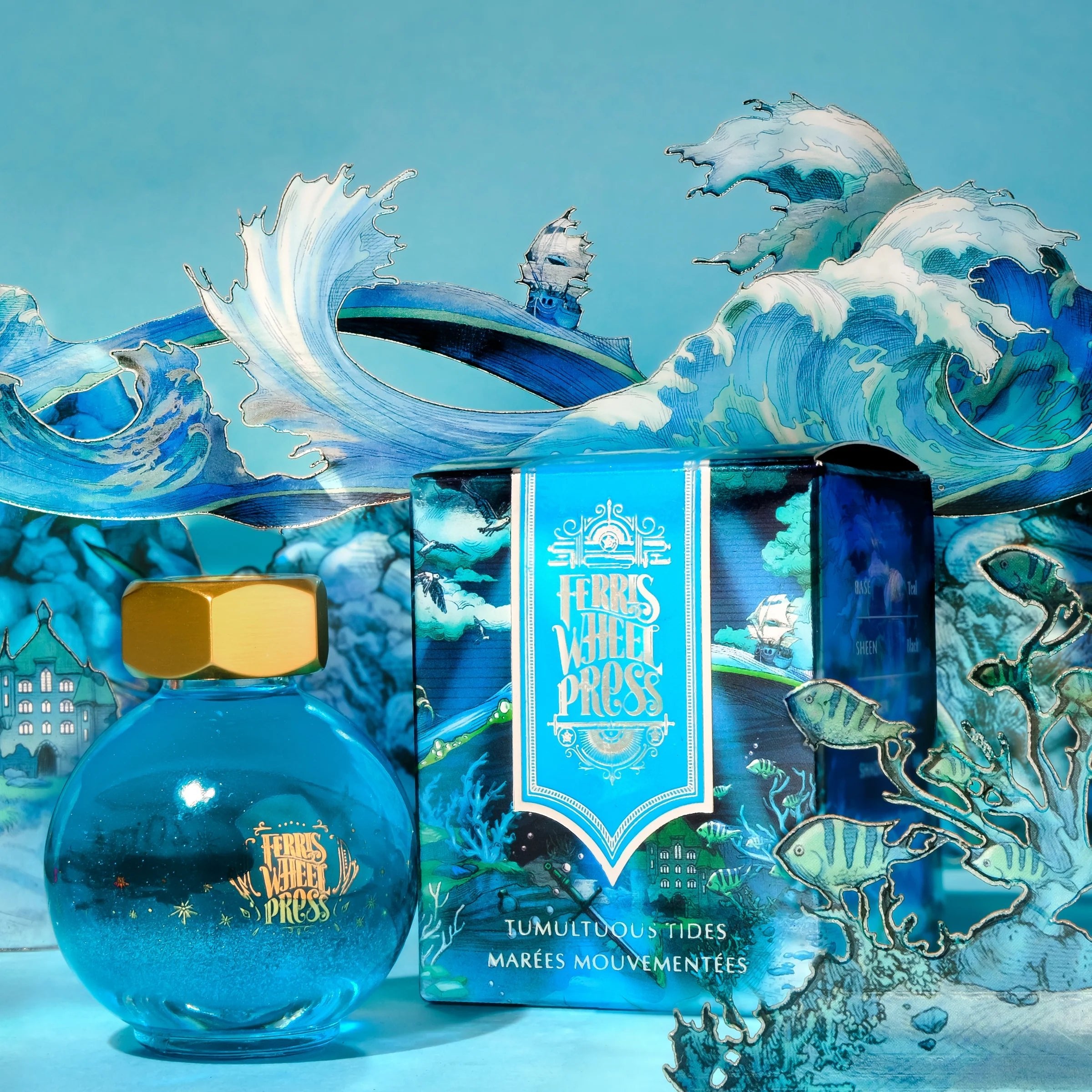 Flacon d'encre FERRIS WHEEL PRESS - FerriTales - Once Upon a Time | Tumultuous Tides (20ml) -