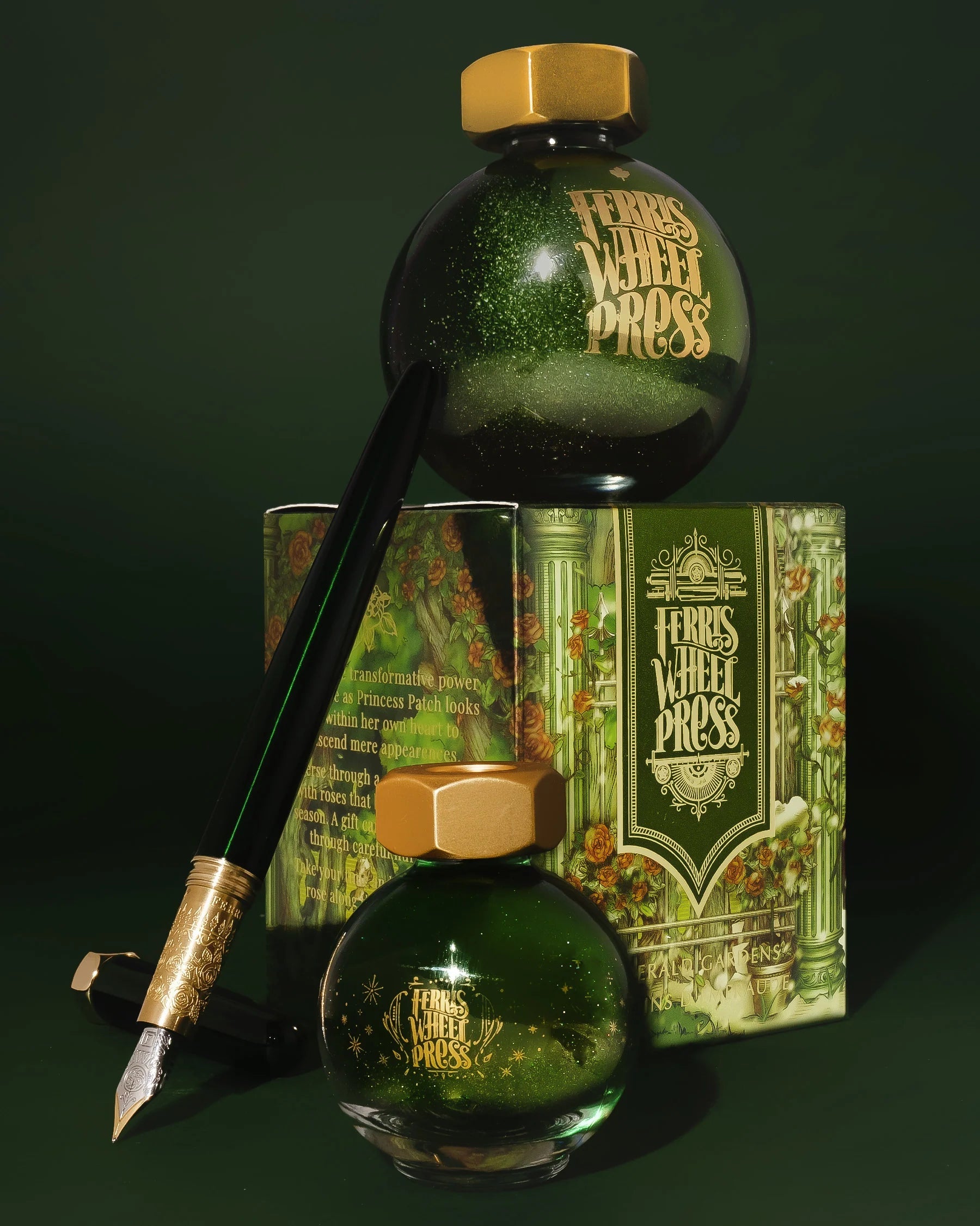 Flacon d'encre FERRIS WHEEL PRESS - FerriTales - The Beauty and the Beast | Emerald Gardens (20ml) - 818351003119