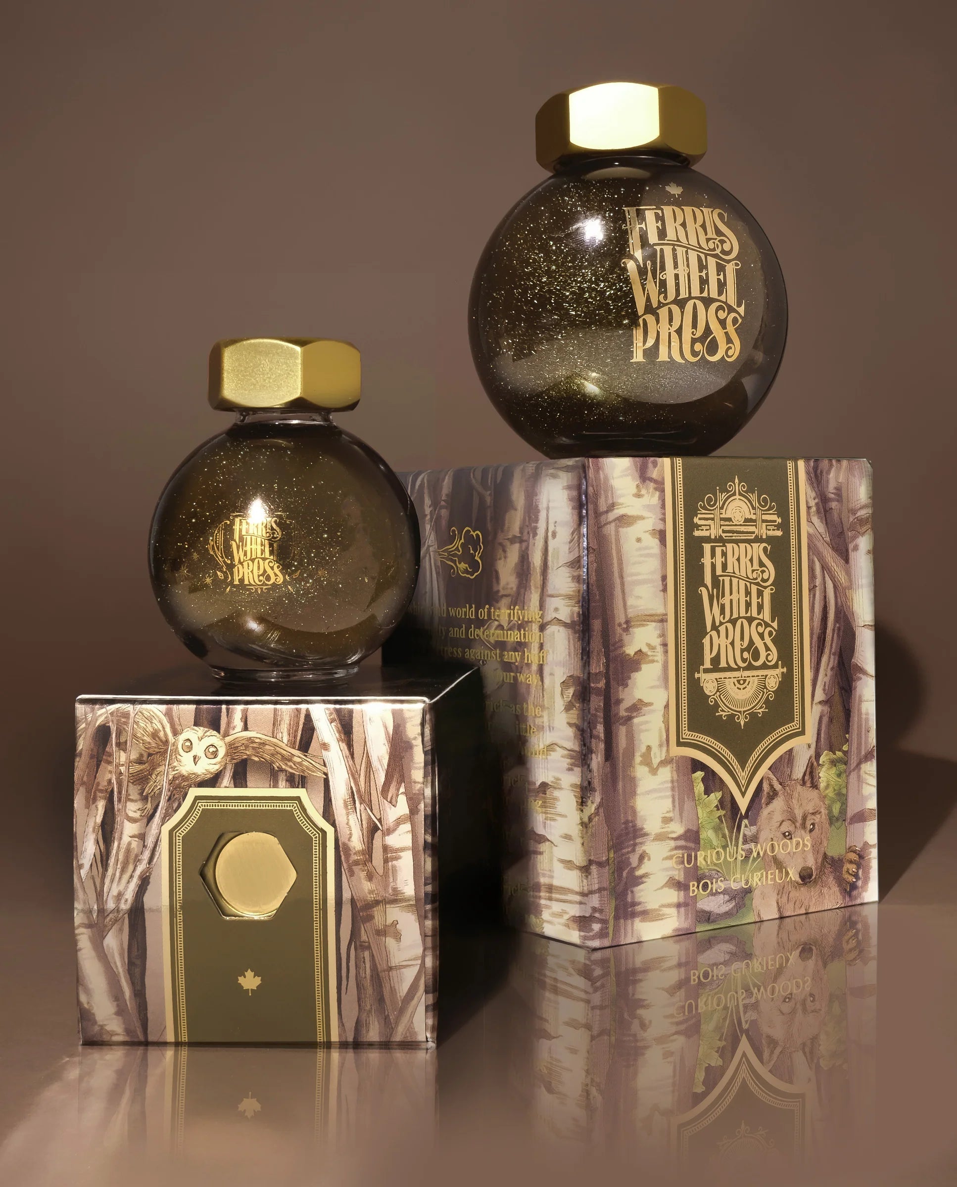 Flacon d'encre FERRIS WHEEL PRESS - FerriTales - The Three Little Pigs | Curious Woods (20ml) - 818351003331