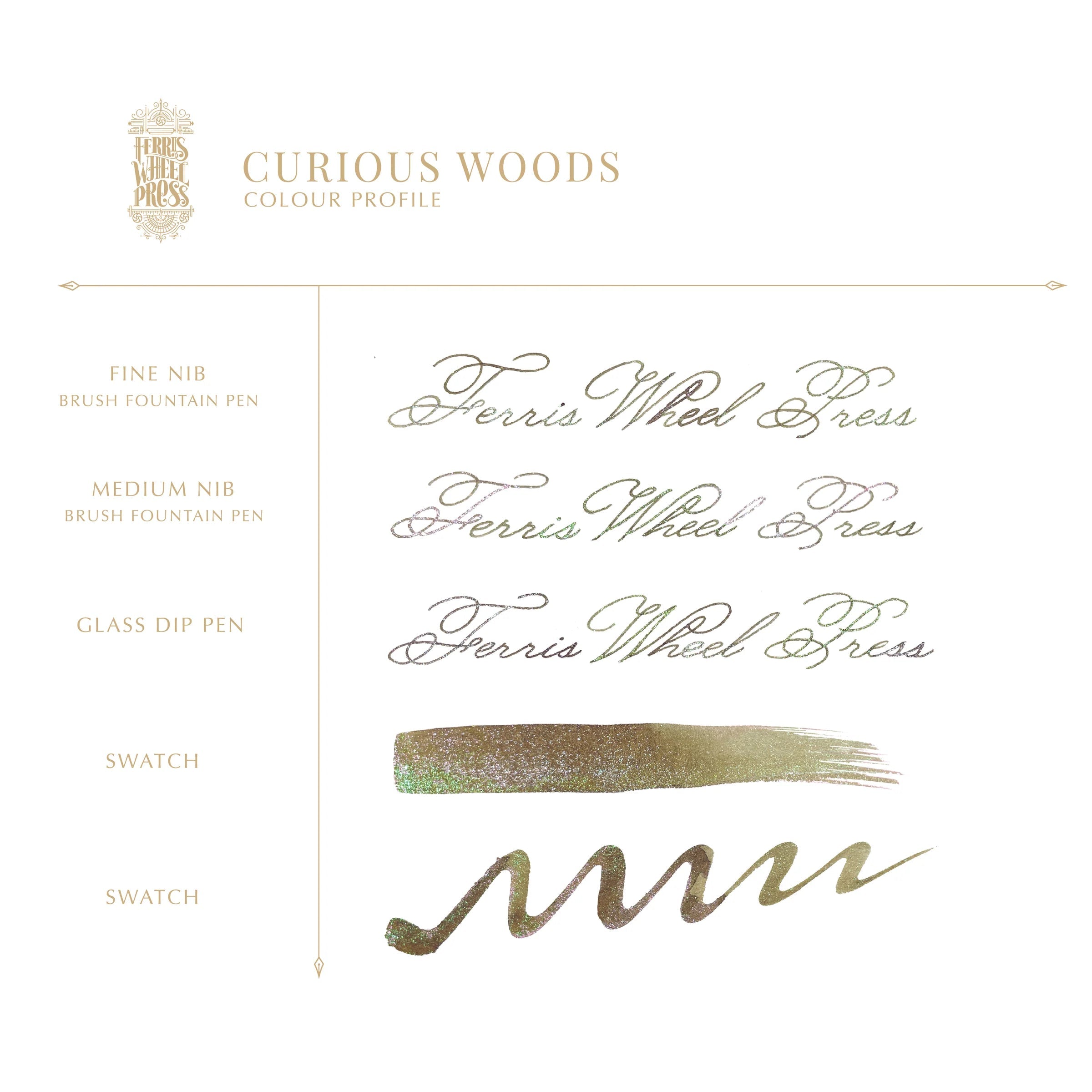 Flacon d'encre FERRIS WHEEL PRESS - FerriTales - The Three Little Pigs | Curious Woods (20ml) - 818351003331