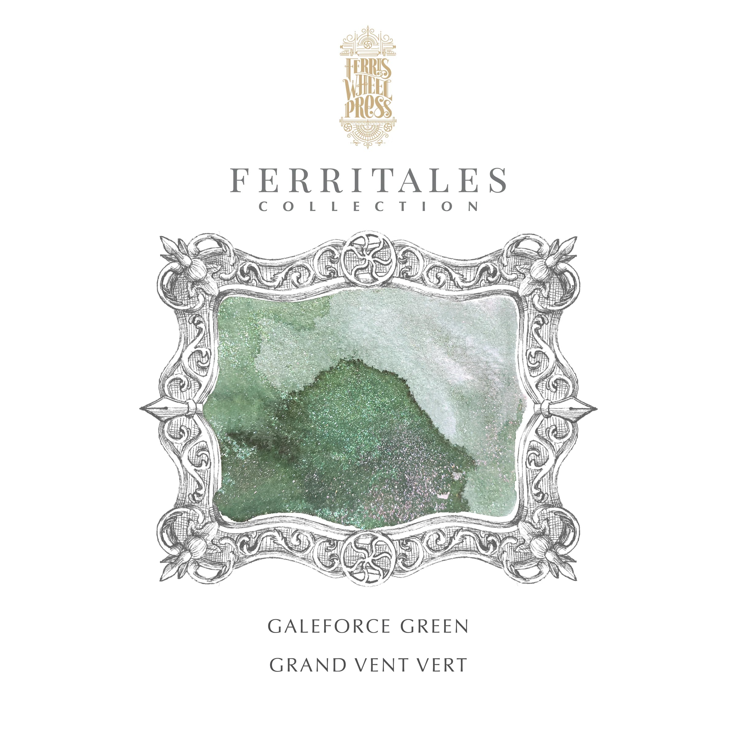Flacon d'encre FERRIS WHEEL PRESS - FerriTales - The Three Little Pigs | Galeforce Green (20ml) -