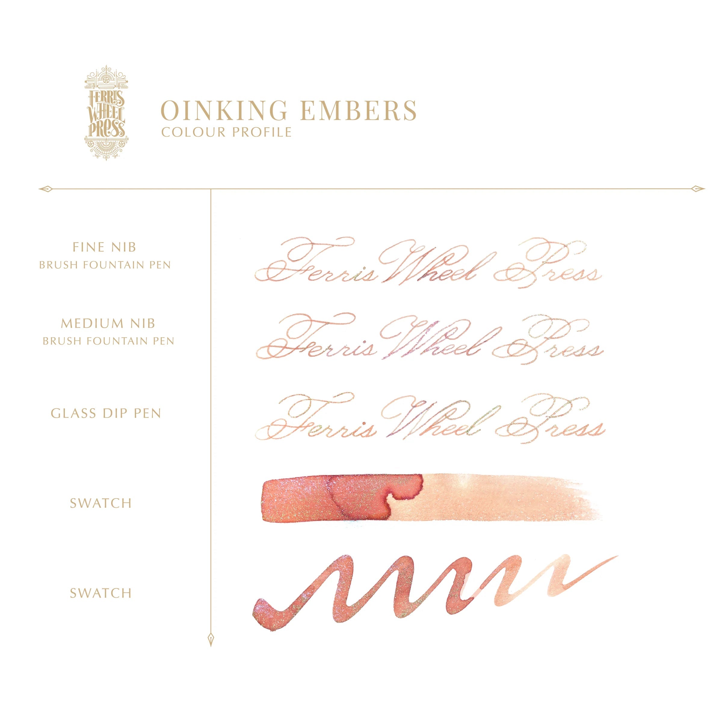 Flacon d'encre FERRIS WHEEL PRESS - FerriTales - The Three Little Pigs | Oinking Embers (20ml) - 818351003355