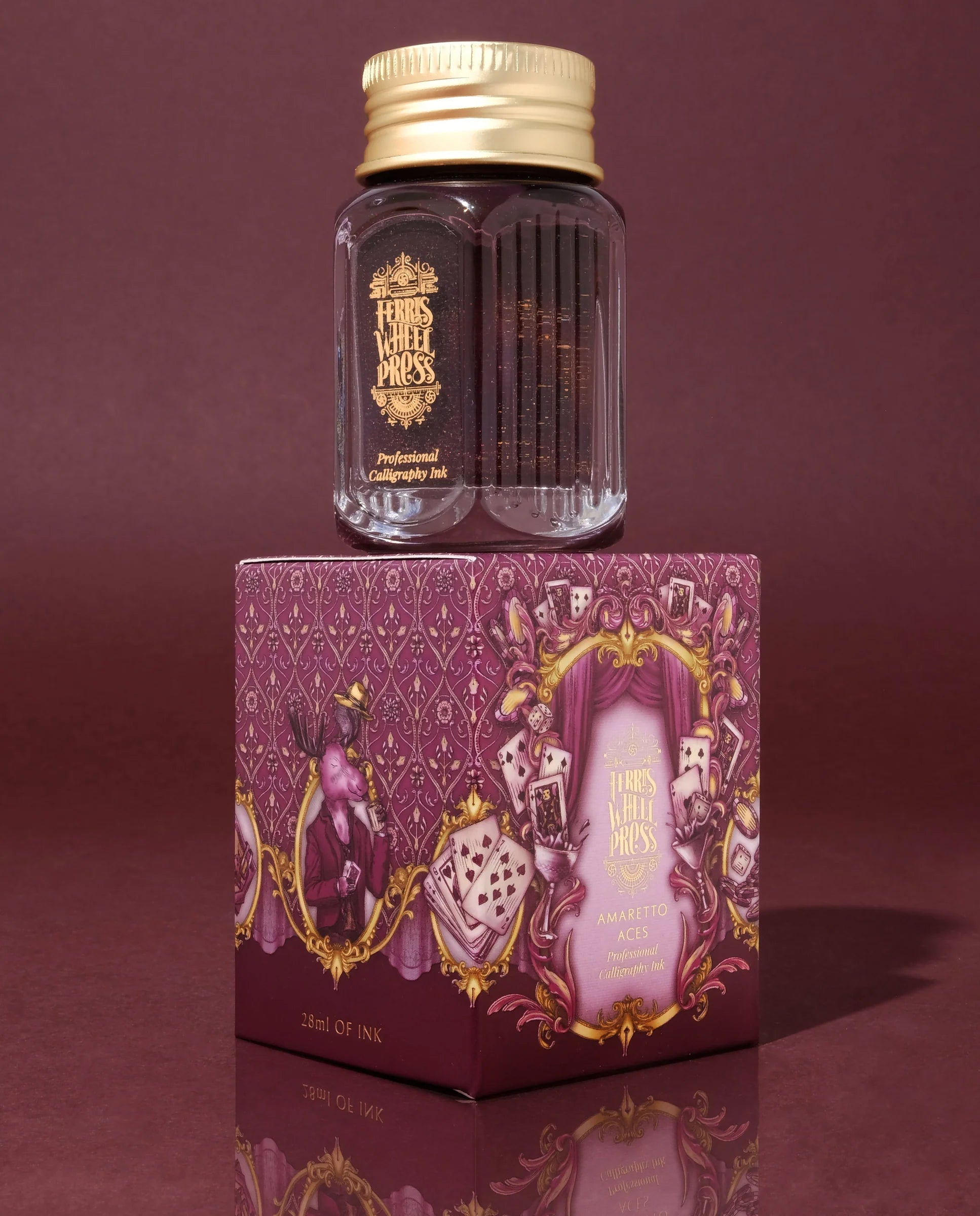 Flacon d'encre FERRIS WHEEL PRESS - Professional Calligraphy Ink - Amaretto Aces (28ml) - 818351005472